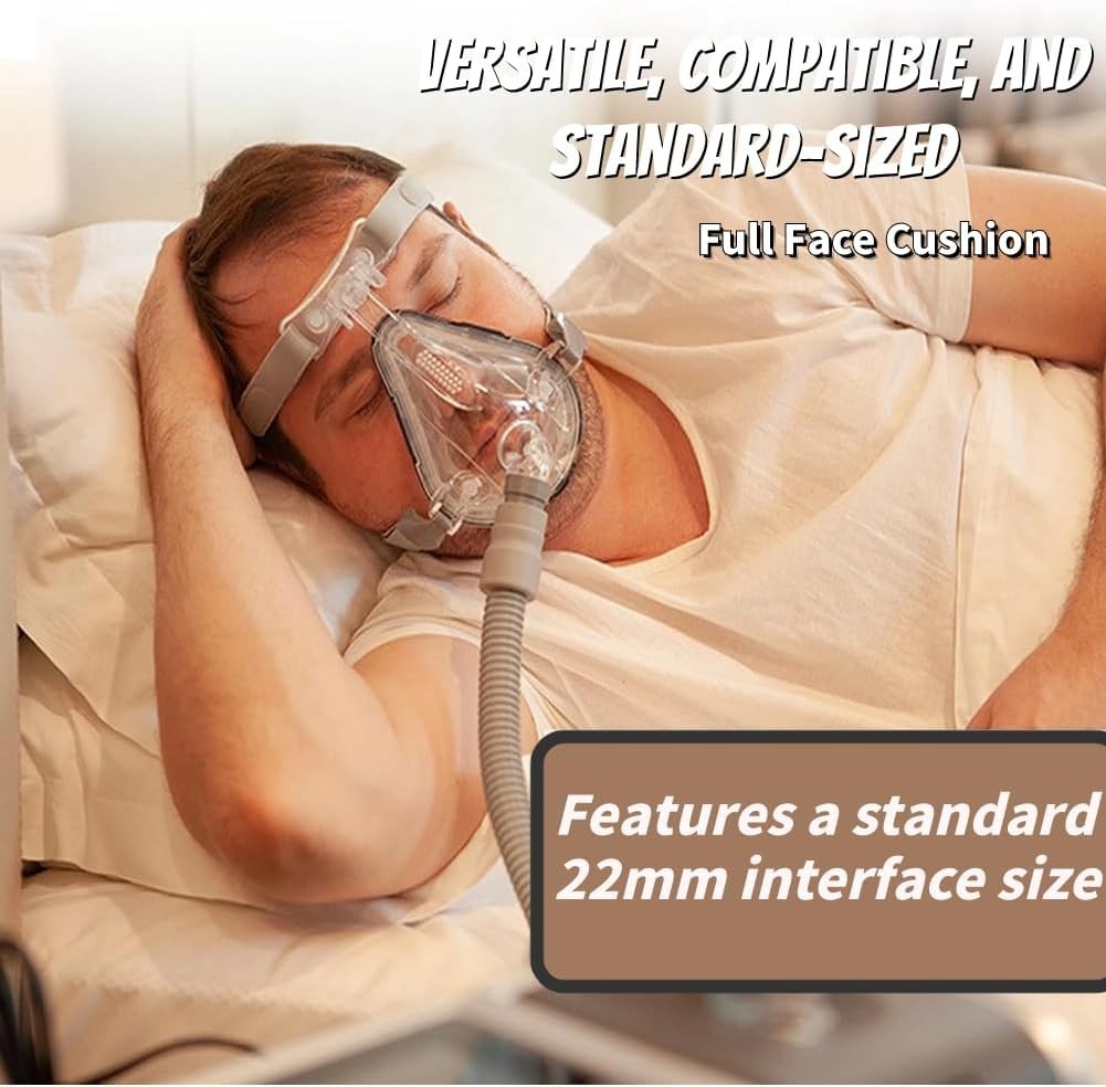 Universal Replacement Full Face Cushion Full Set Include Headgear, Elbows, Frame