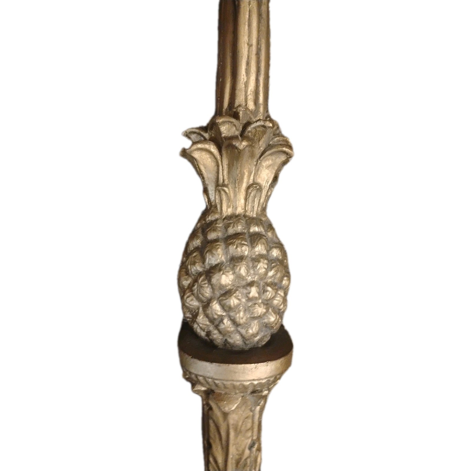 Pair of MAC Sculpture Hollywood Regency Pineapple Giltwood Wall Sconces 44″