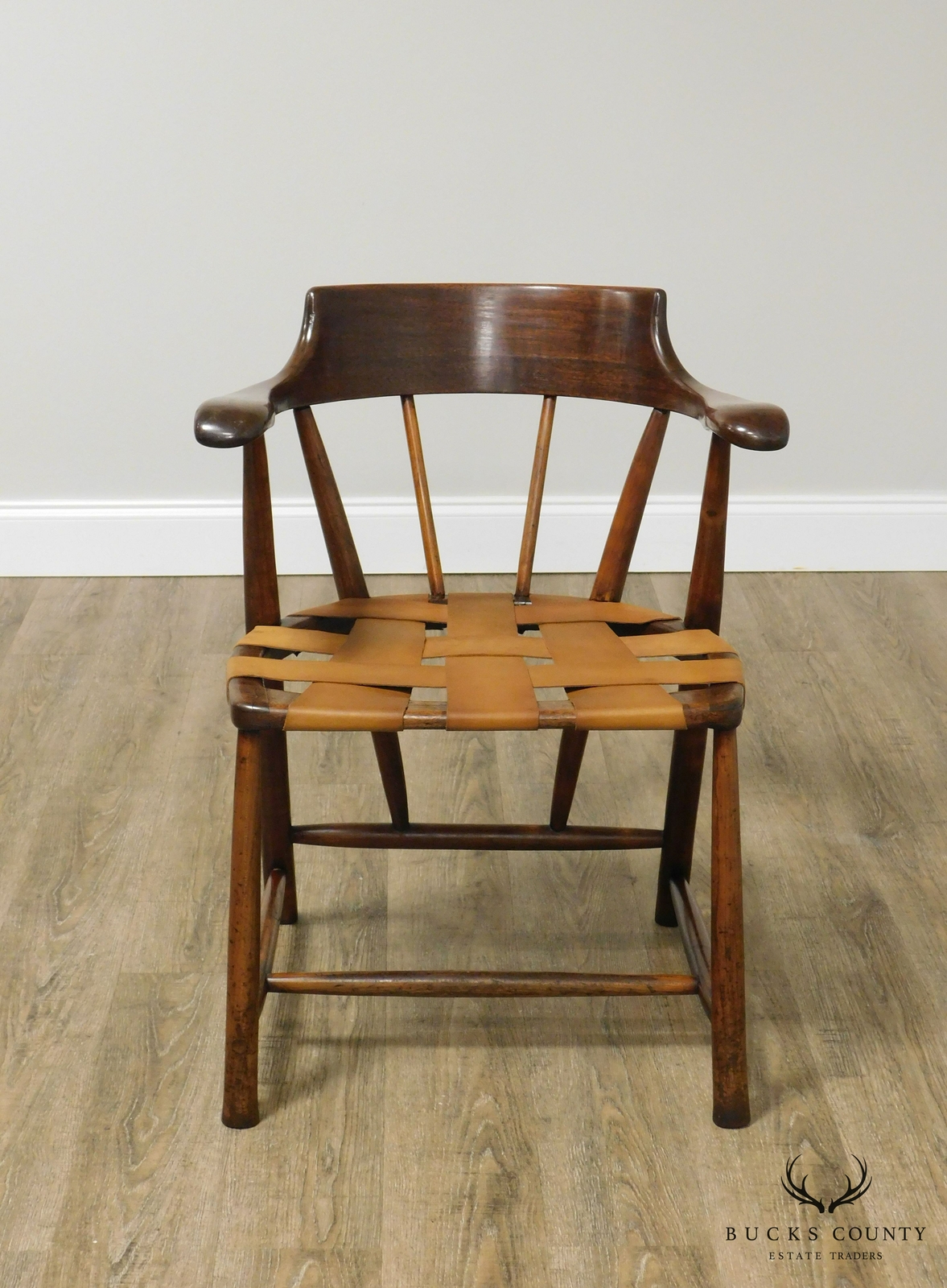 Wharton Esherick Sculpted Walnut Captain’s Chair