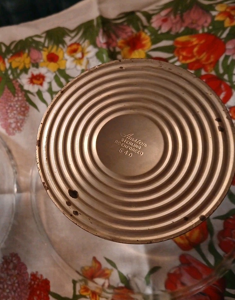 Amston 925 Sterling Candlesticks & Compote – Pair♡#540 Set Of Two♡ 1940s