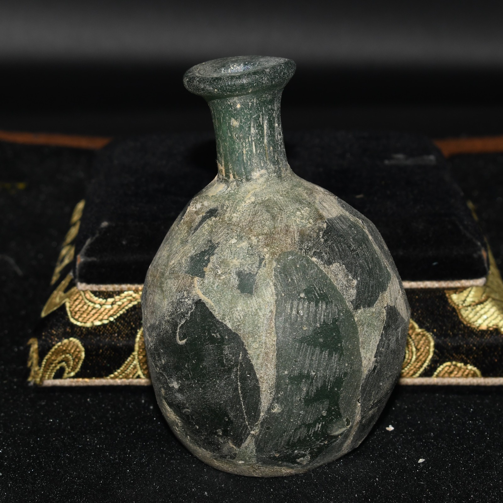 Ancient Middle Eastern Roman Glass Bottle Container Circa 1st – 5th Century AD