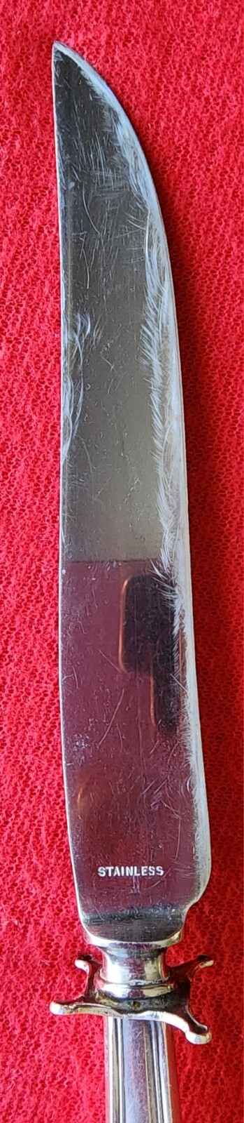 Watson JOHN ALDEN Sterling Handle 1911 Steak Carving Knife Mono “P” 10 3/4 in