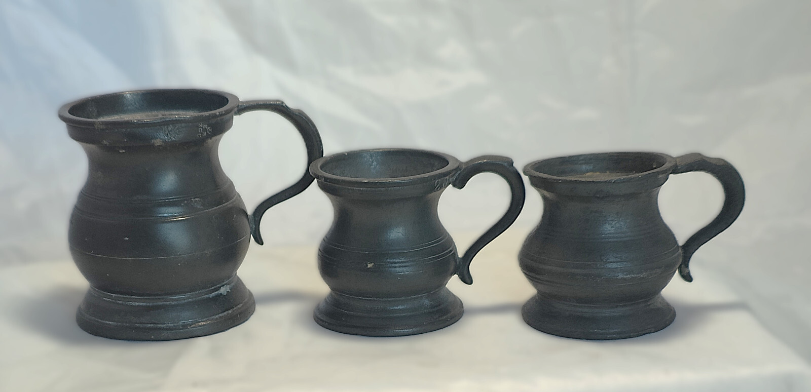 Antique Edwardian Pewter Measuring Cups – Kitchenalia