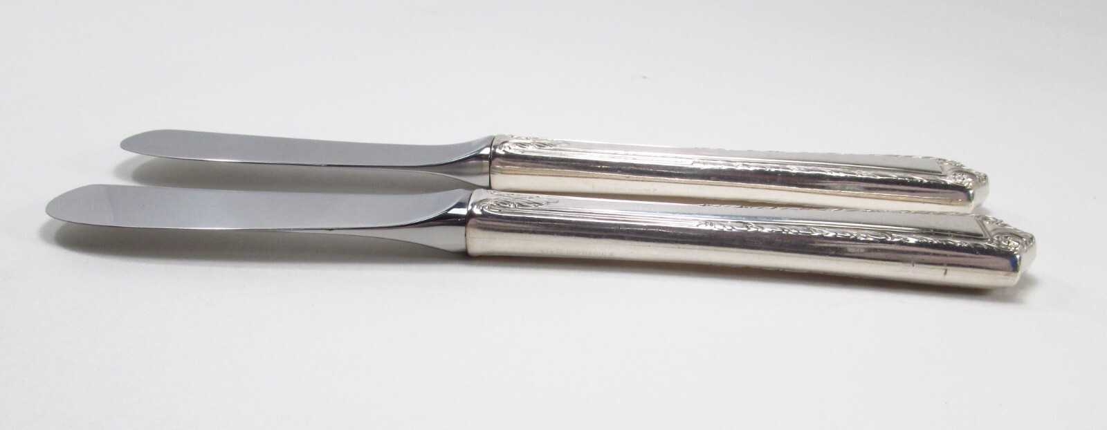 Two Vintage 1947 Fine Arts Processional Sterling Silver HH Paddle Butter Knives
