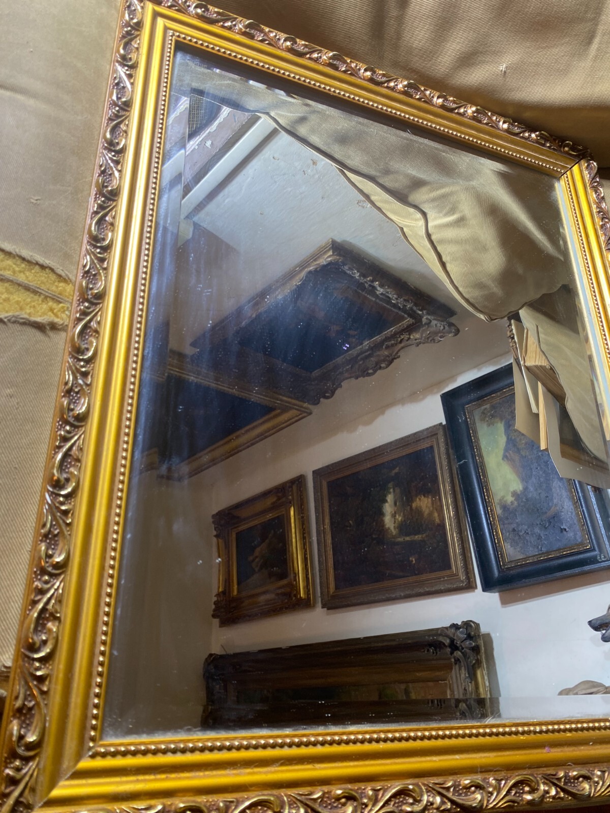 Gold Tone Framed Rectangular Mirror – 19.0″ W x 23.0″ L x 1.0″ D