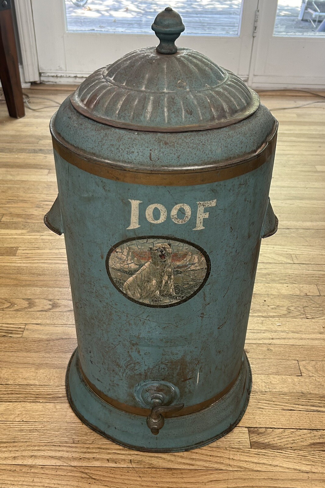Rare Antique IOOF Odd Fellows General Store Polar Bear Counter Water Cooler