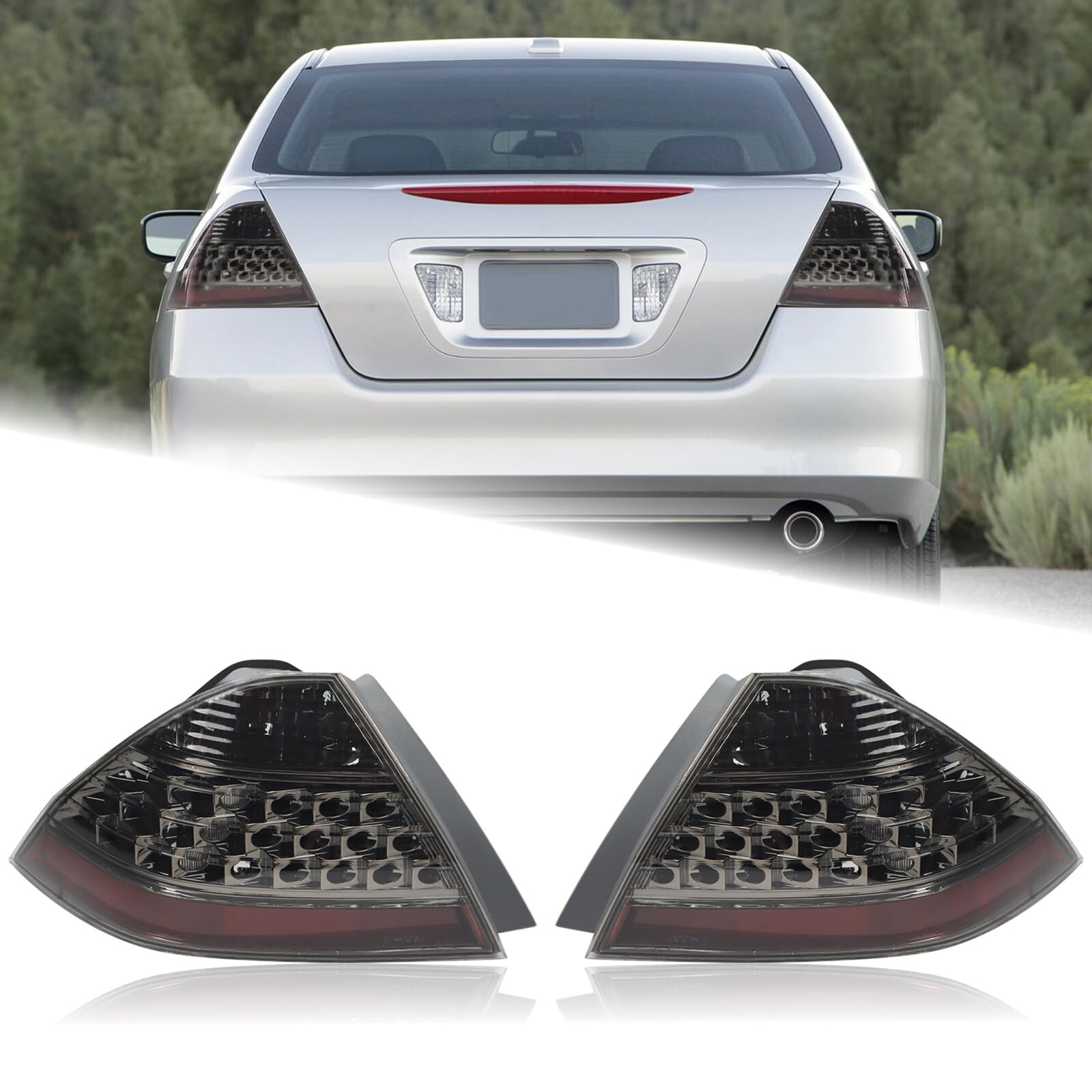 A Pair Smoke Black Tail Light Fit for 2006 2007 Honda Accord LX EX EXL Sedan …