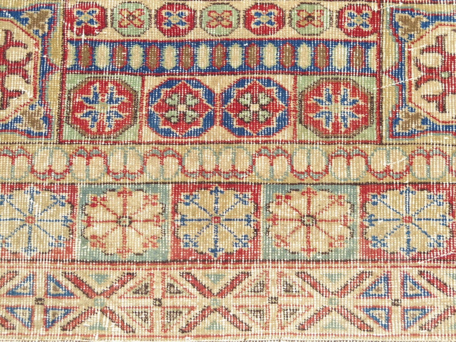 Turkish Classical Handmade Carpet, Vintage Multicolor Distressed Rug 48″x76″