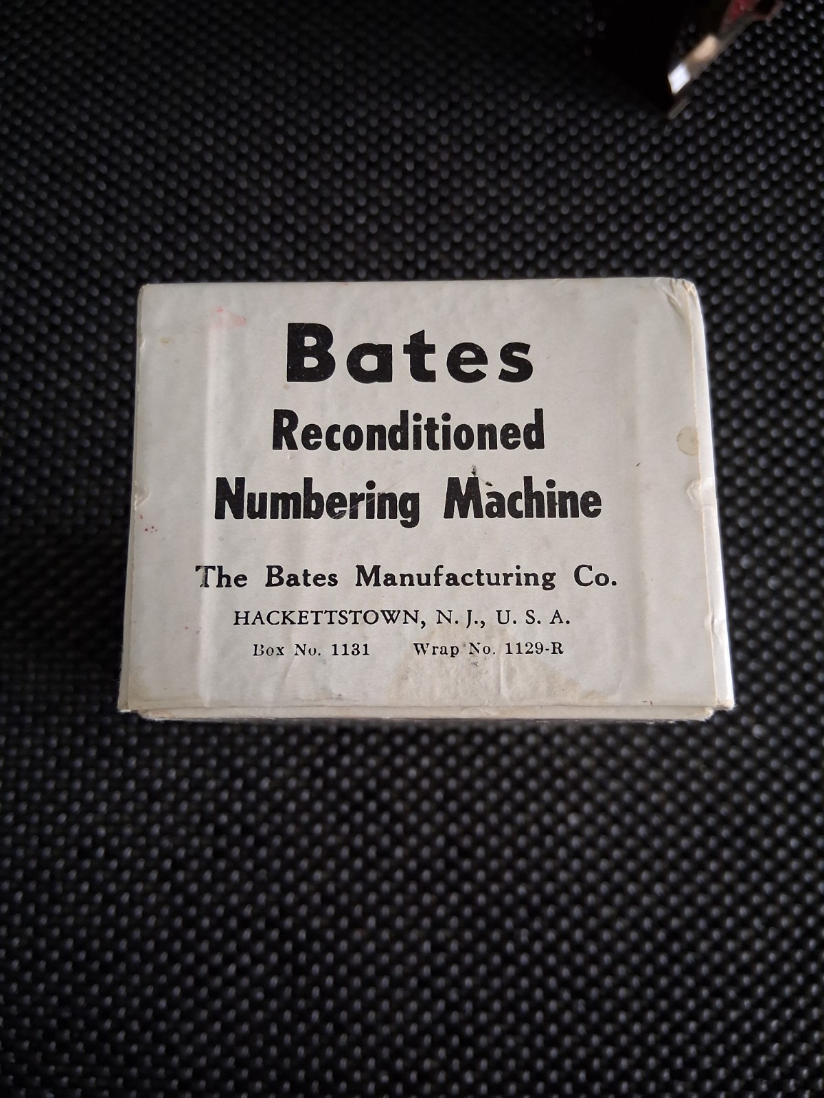 Vintage Antique Bates Automatic Numbering Machine 8 Wheels Style A Used RED INK