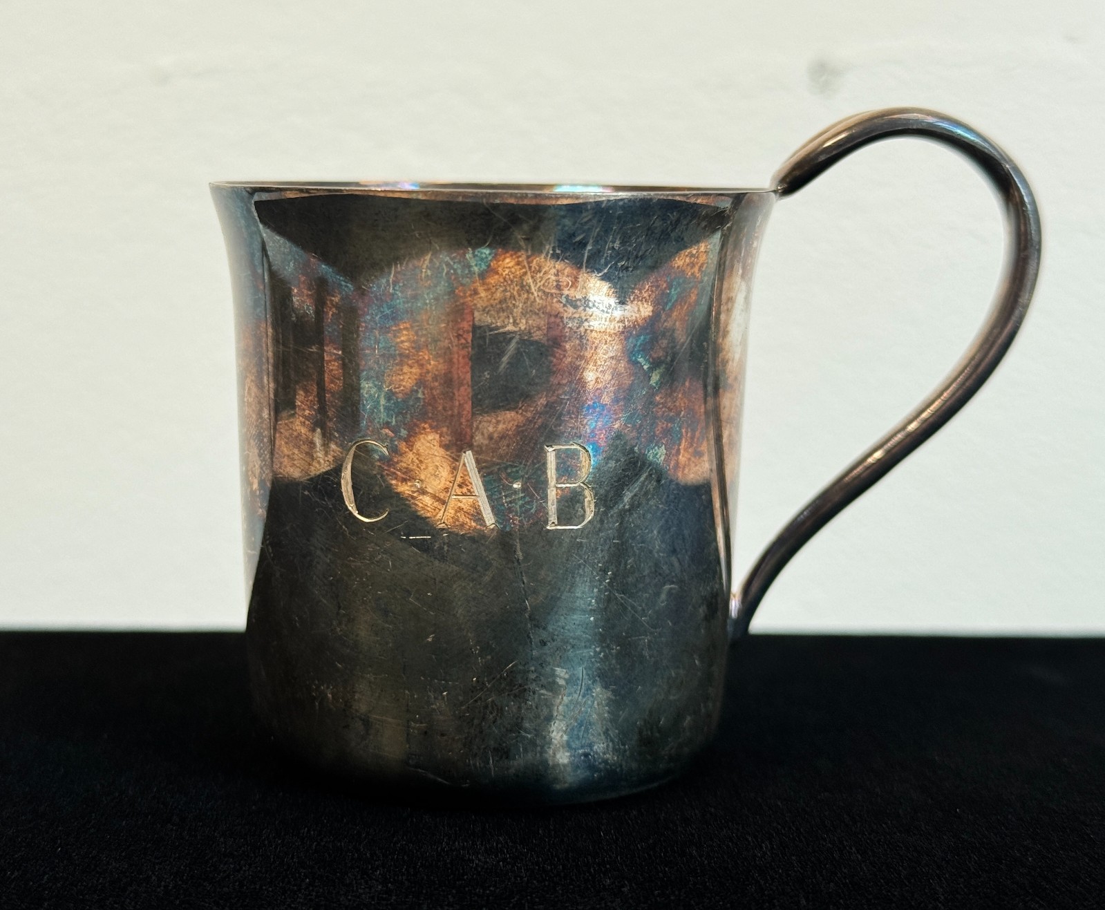 Tiffany & Co Elsa Peretti PADOVA 925 Sterling Silver Cup Italy Monogram 2.5in