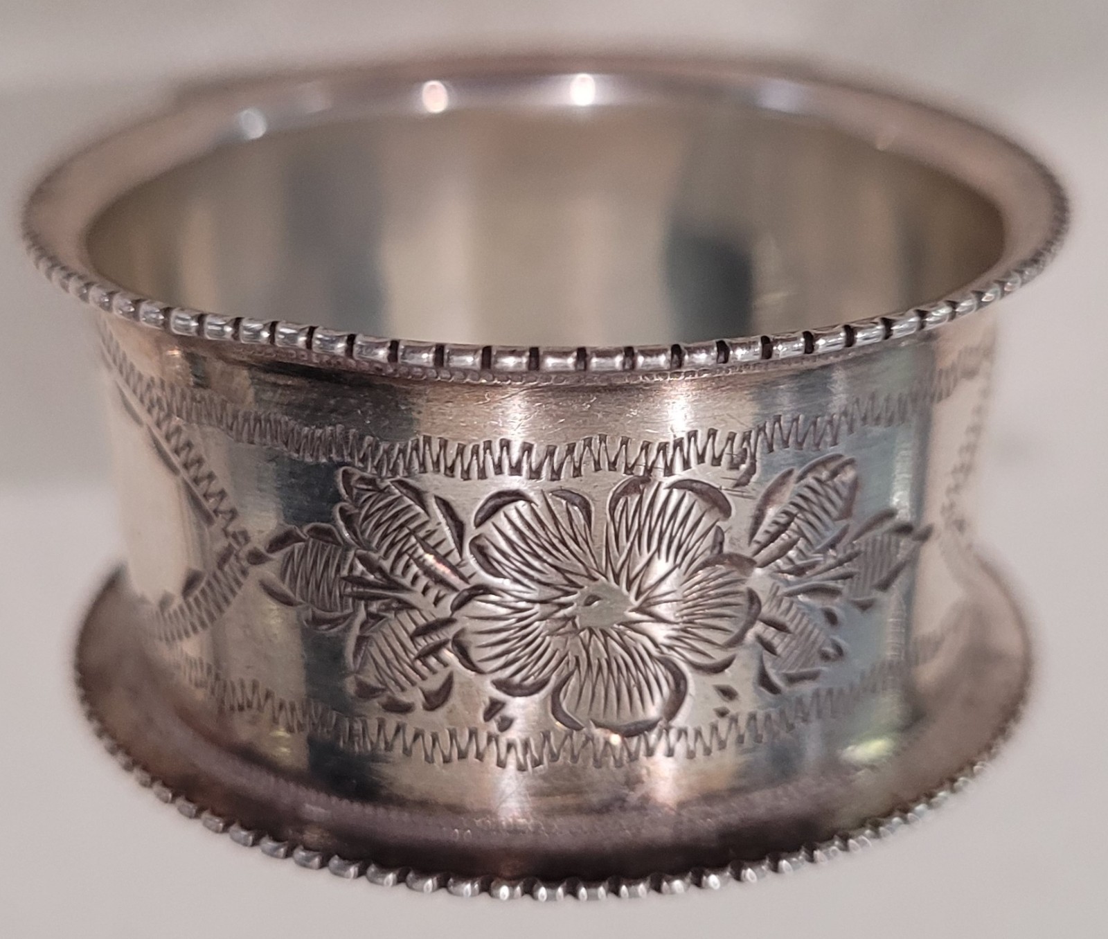 Sterling Napkin Ring Chester England 1900 Robert Pringle Silversmith