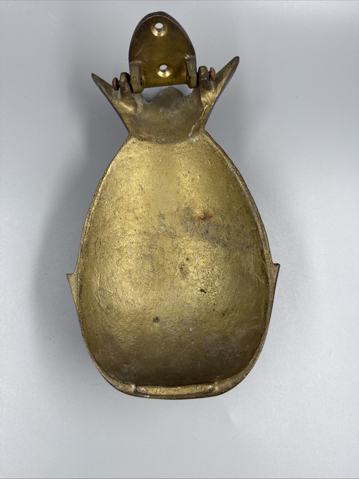 VTG Heavy Large Solid Brass Pineapple Door Knocker 8” X 4.5” Very Detailed