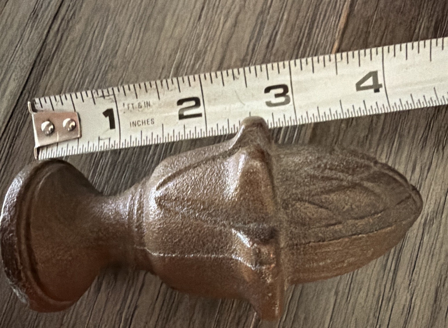 Cast Iron Bronze Colored Pineapple/Acorn/ Pinecone Finial 1LB 9 OZ ~4.25” High