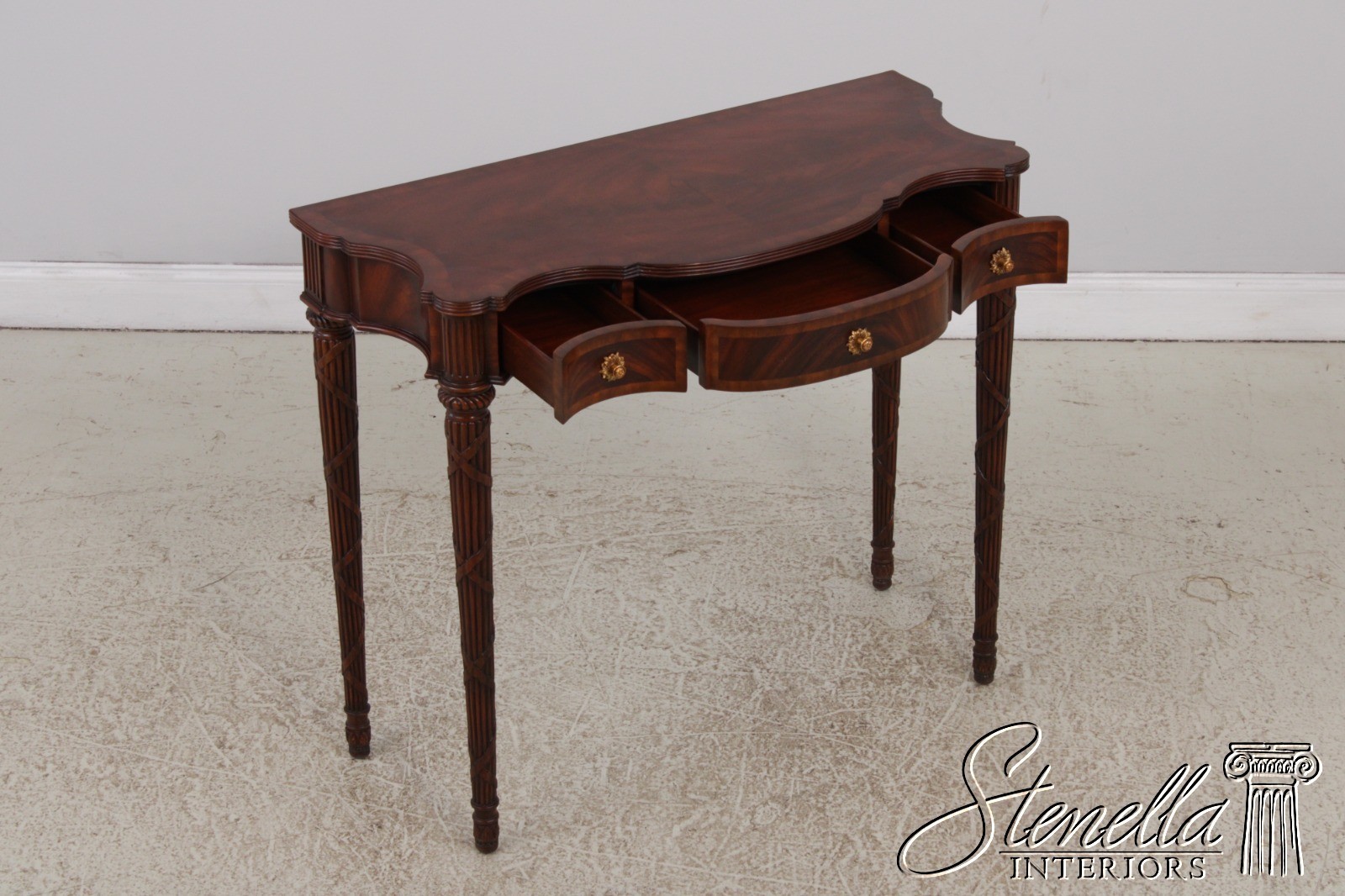 L70388: MAITLAND SMITH Flame Mahogany Federal Style Console Table