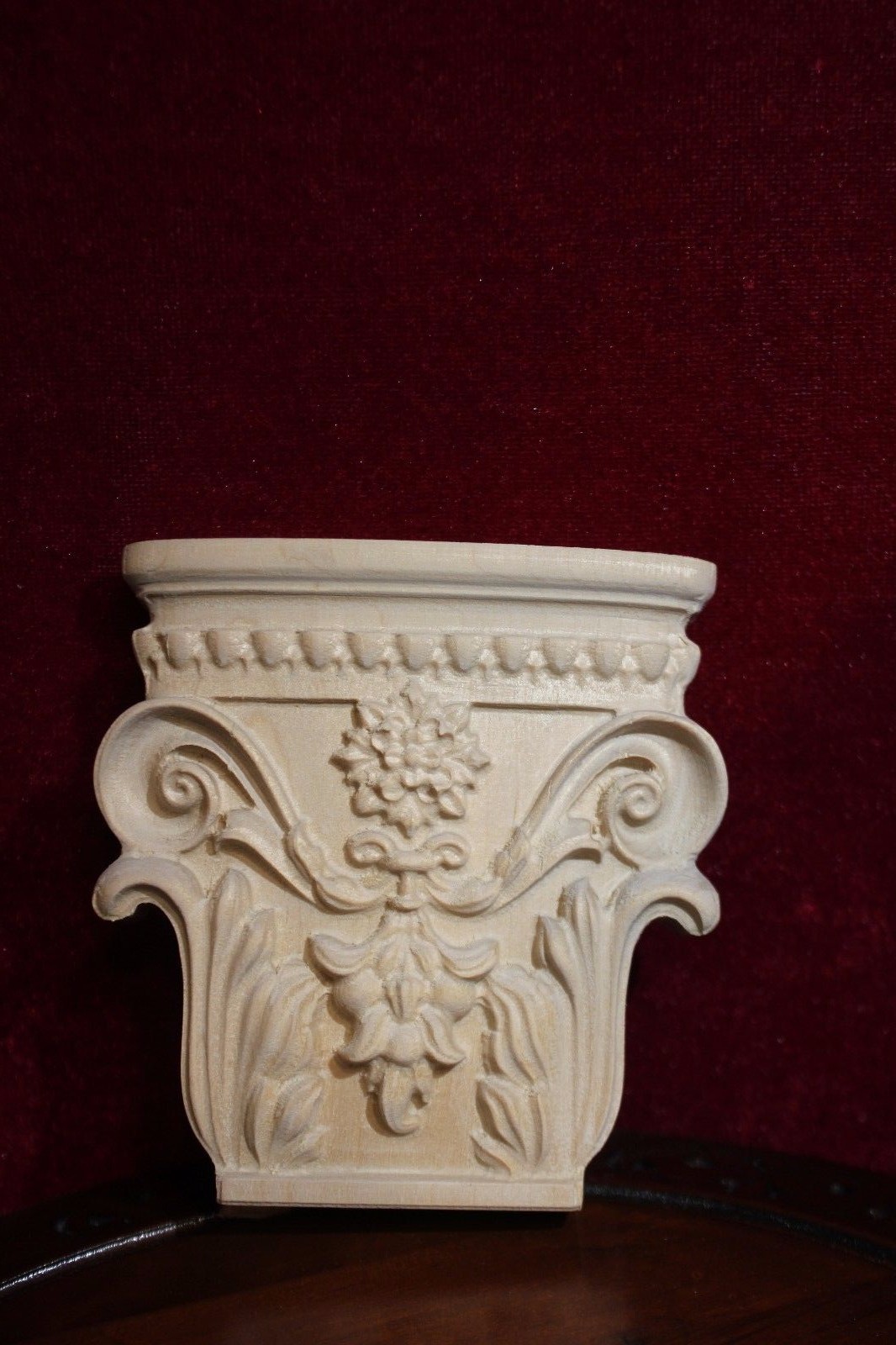 Decorative Carved Wooden Corbels birch wood pair 2x