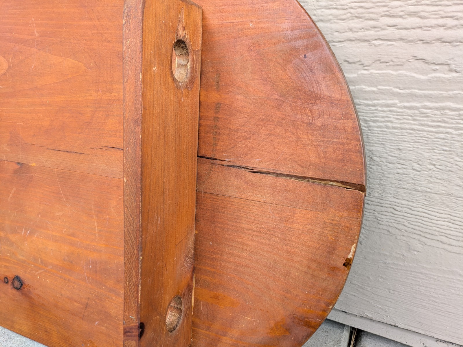 Antique Rustic Primitive Colonial Folk Art Pine Wood Tilt Top Tavern Chair Table