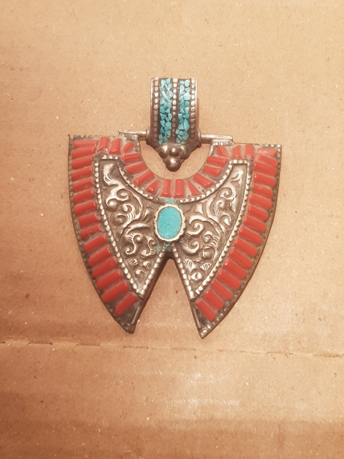 Rare Antique Ancient Egyptian Silver hanger precious Stone Silver 2480 BC