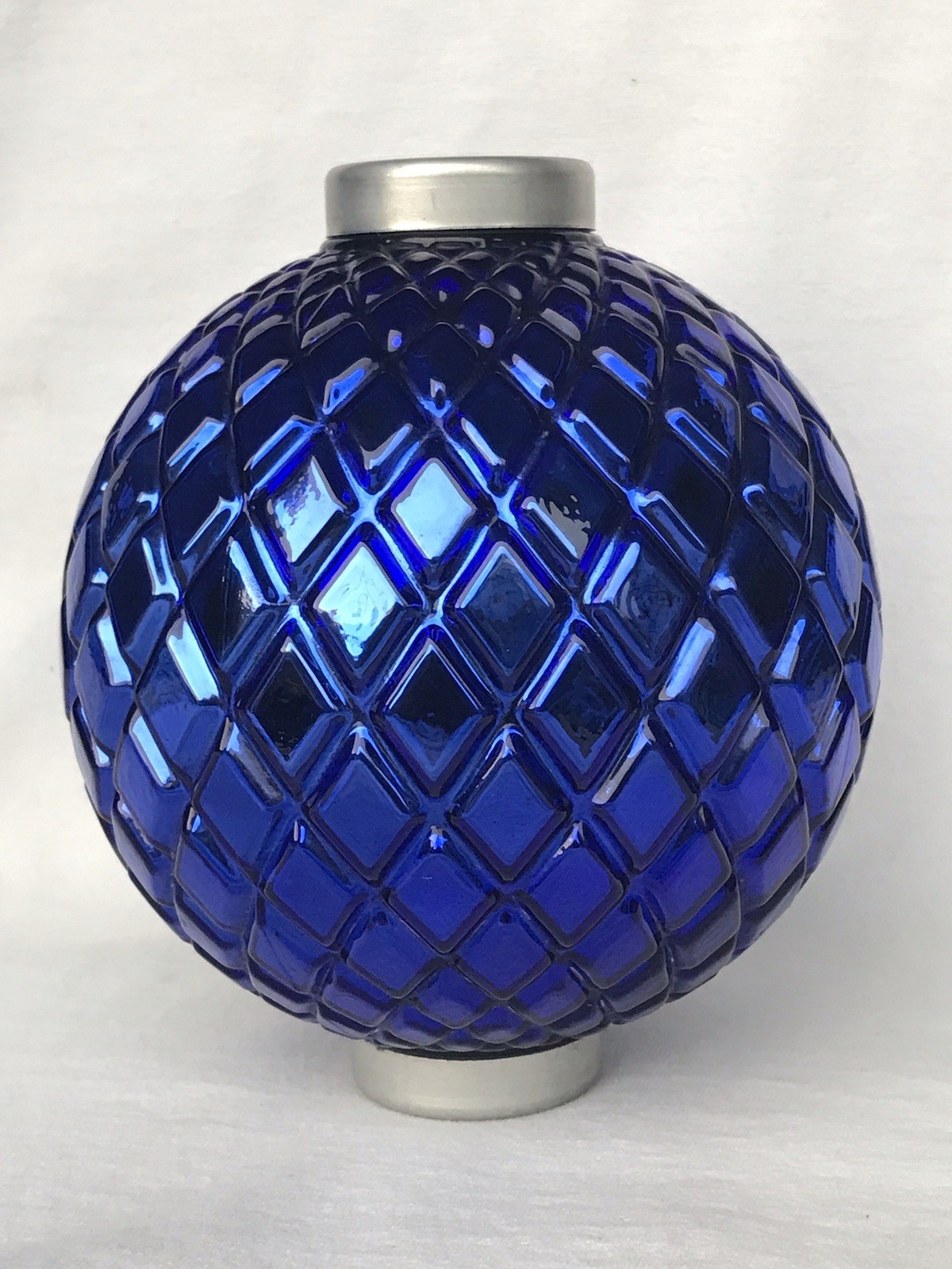 ⛈ NEVER USED ~ GORGEOUS BLUE MERCURY ~ QUILT ~ LIGHTNING ROD BALL~ DISPLAY