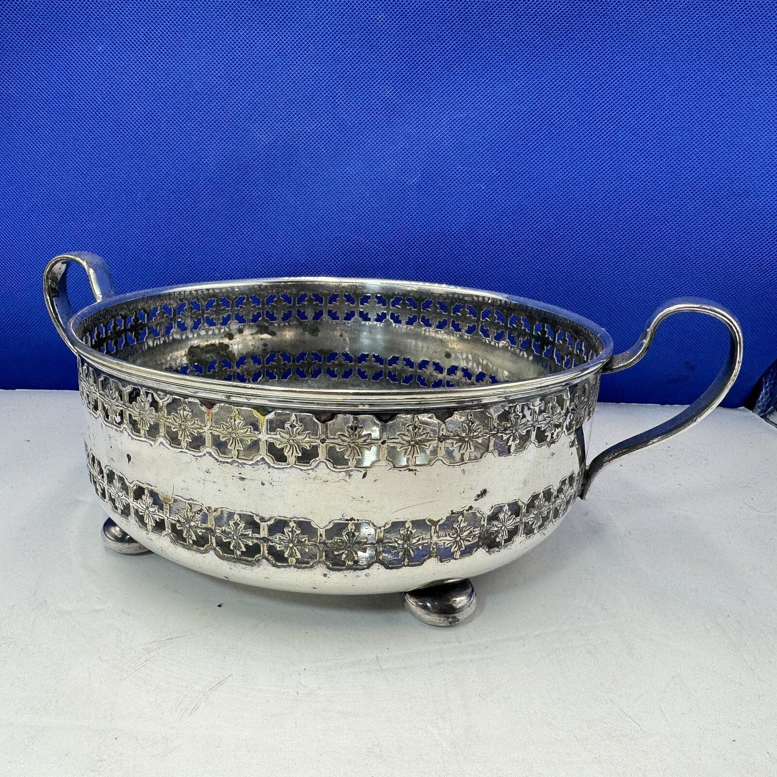 Silver Plate Planter Bowl Footed WILLIAM SUCKLING & SON WS&S EPNS Vintage