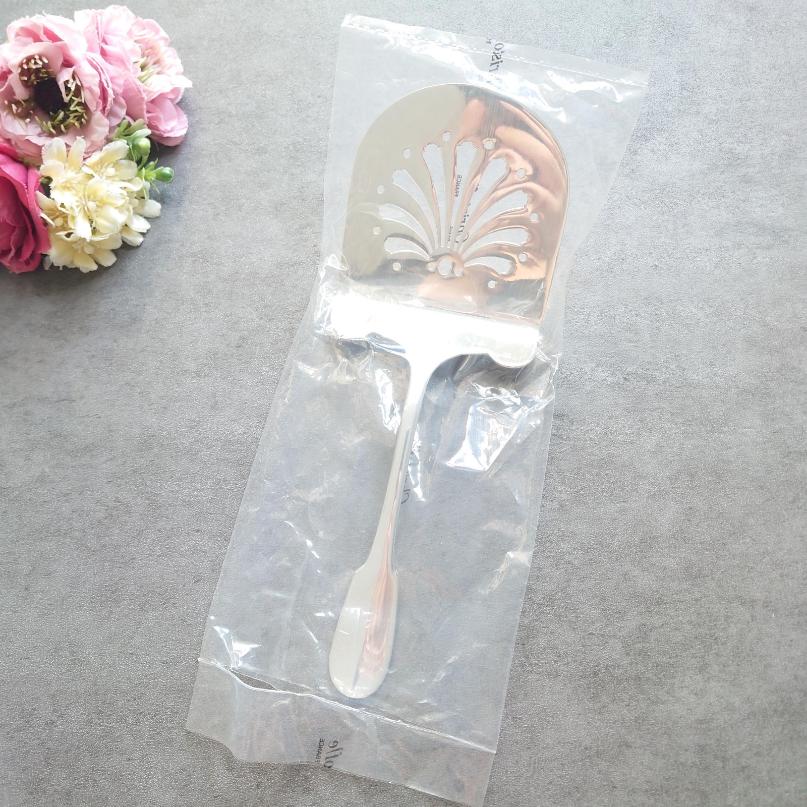 Christofle Cluny Asparagus Server Flatware Silverplate Excellent