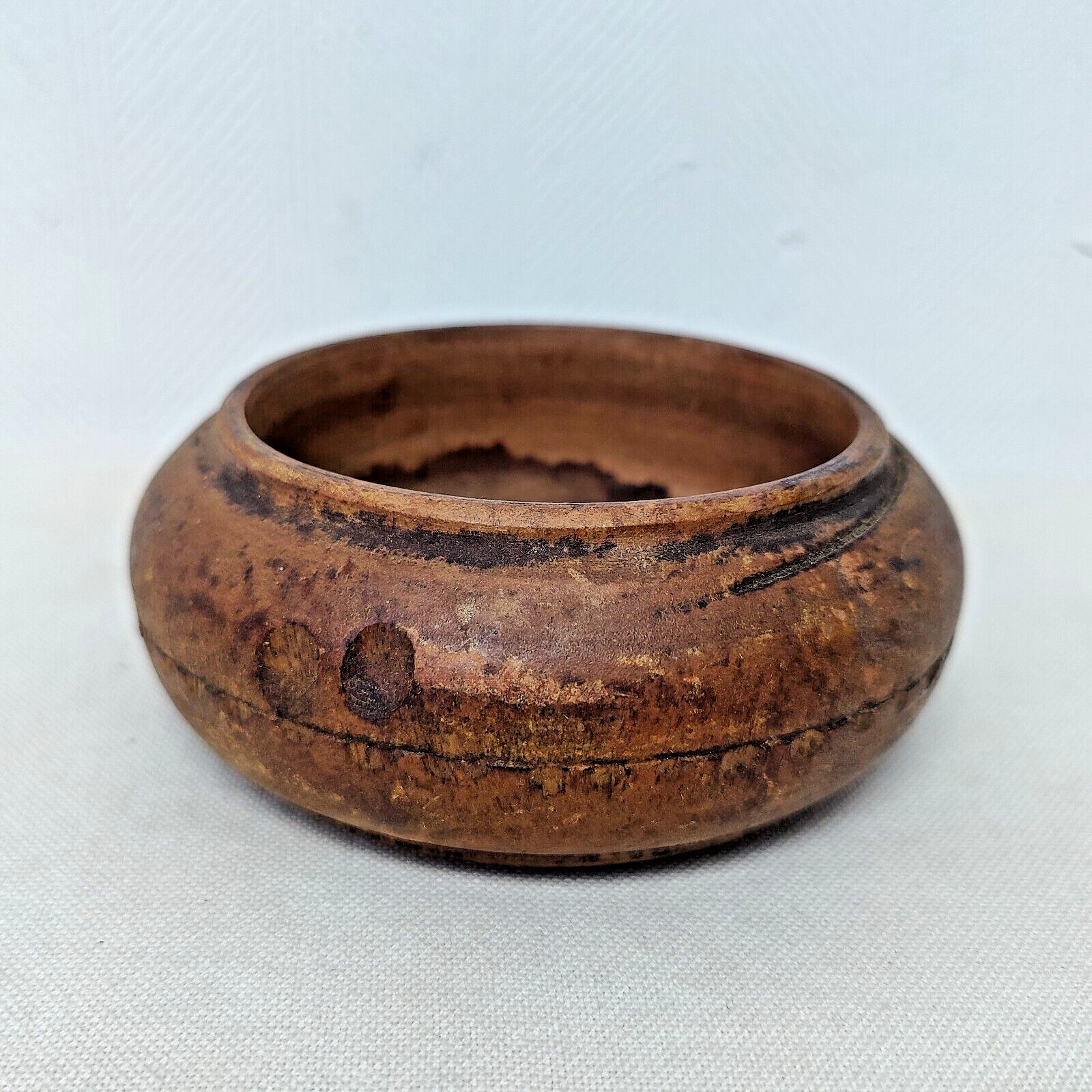 Antique Wood Bowl Vessel Primitive Carved Turned Farmhouse 18th 19th Century
