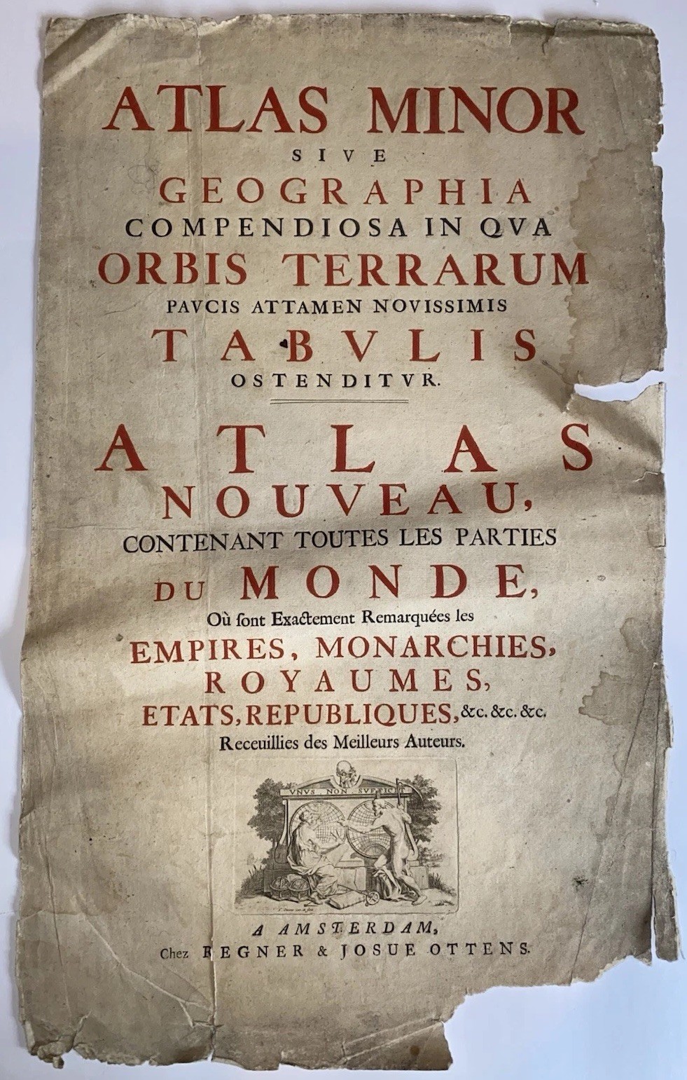 c.1745 Atlas Minor Title Page – Regner & Joshua Ottens, Amsterdam