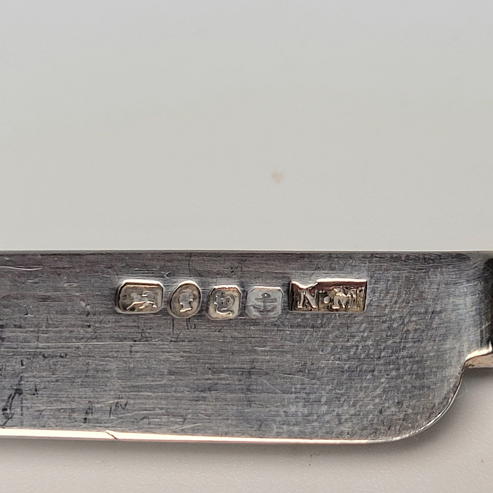Nathaniel Mills 1847 Knife & Fork Set Sterling Silver Mother of Pearl 4.75″-5.5″