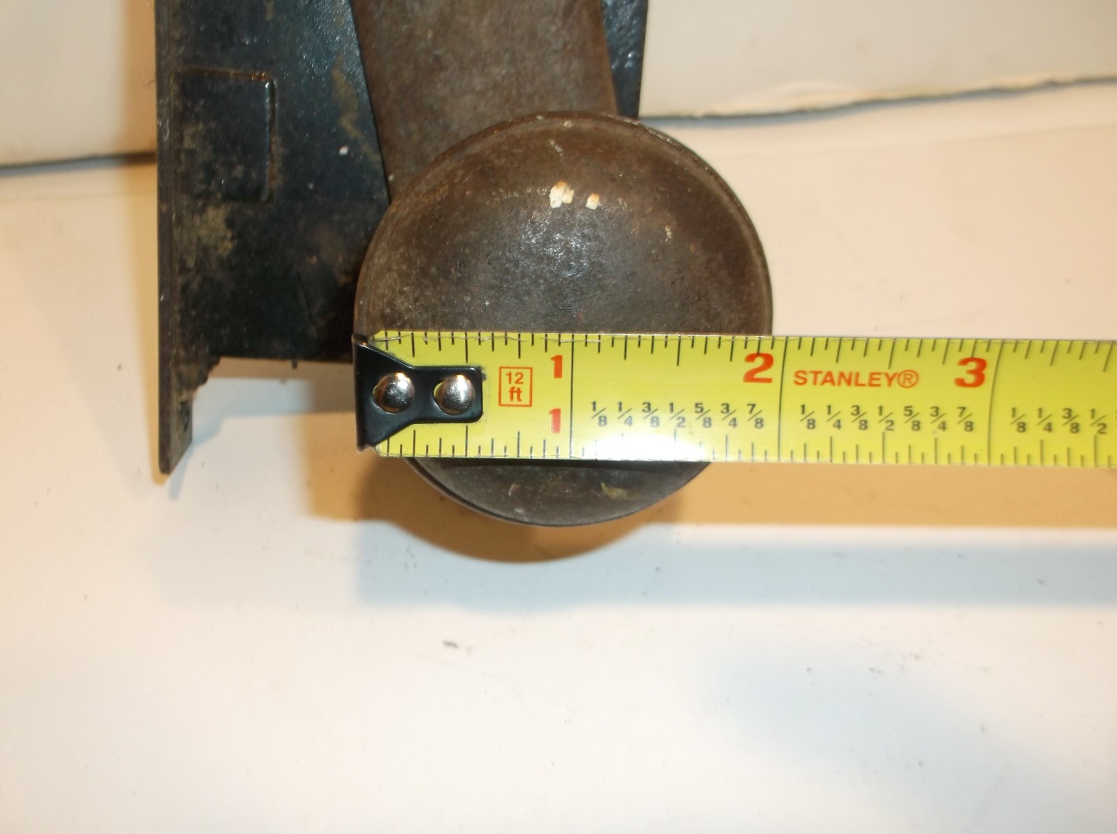 Antique Brass or Bronze Door knobs 1 Mortise lock 2-Oval Bead 1-Round – Lot of 3