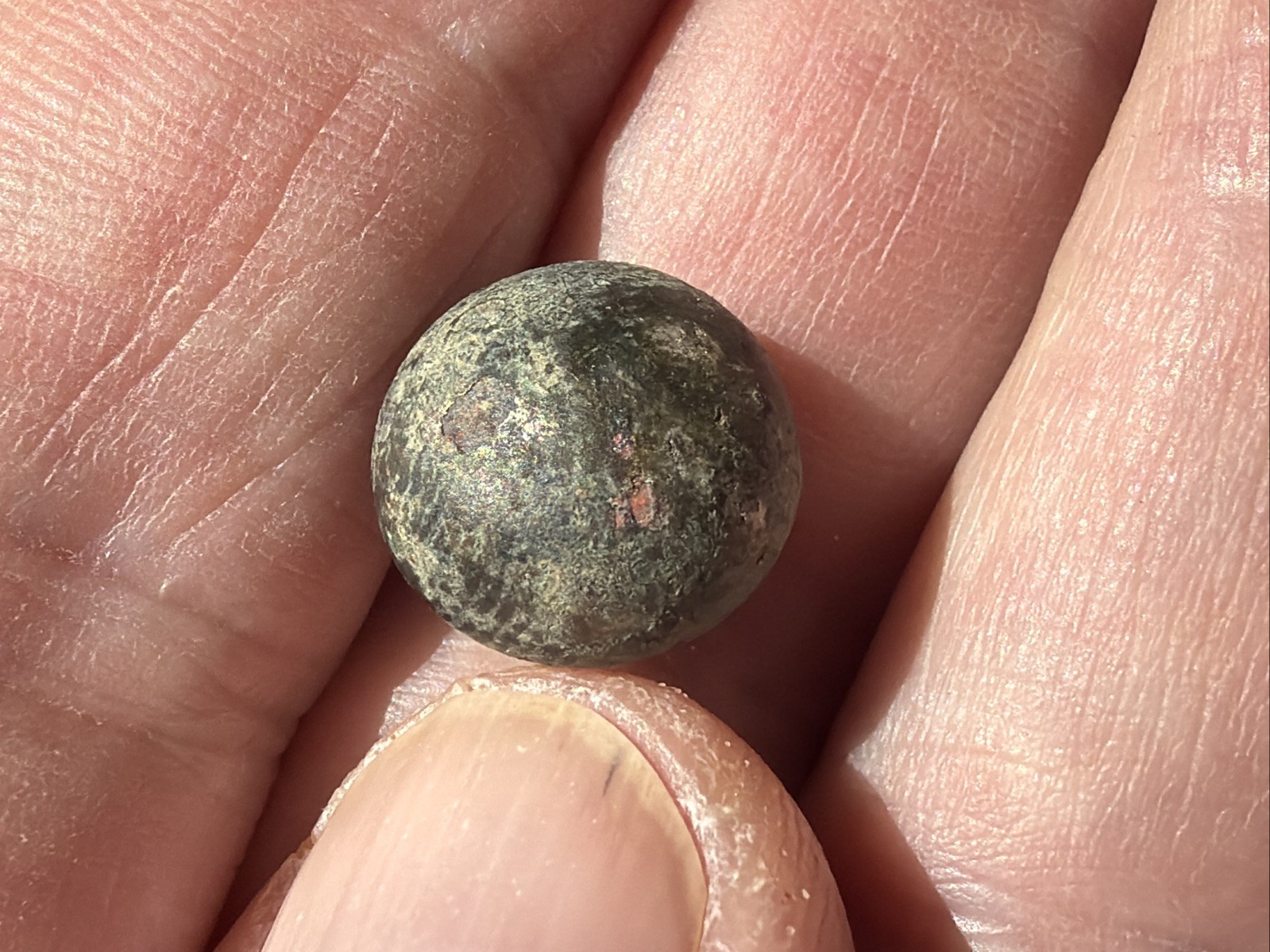 Tudor Bronze Button Complete Condition As Photos Please Read Description. LA30i
