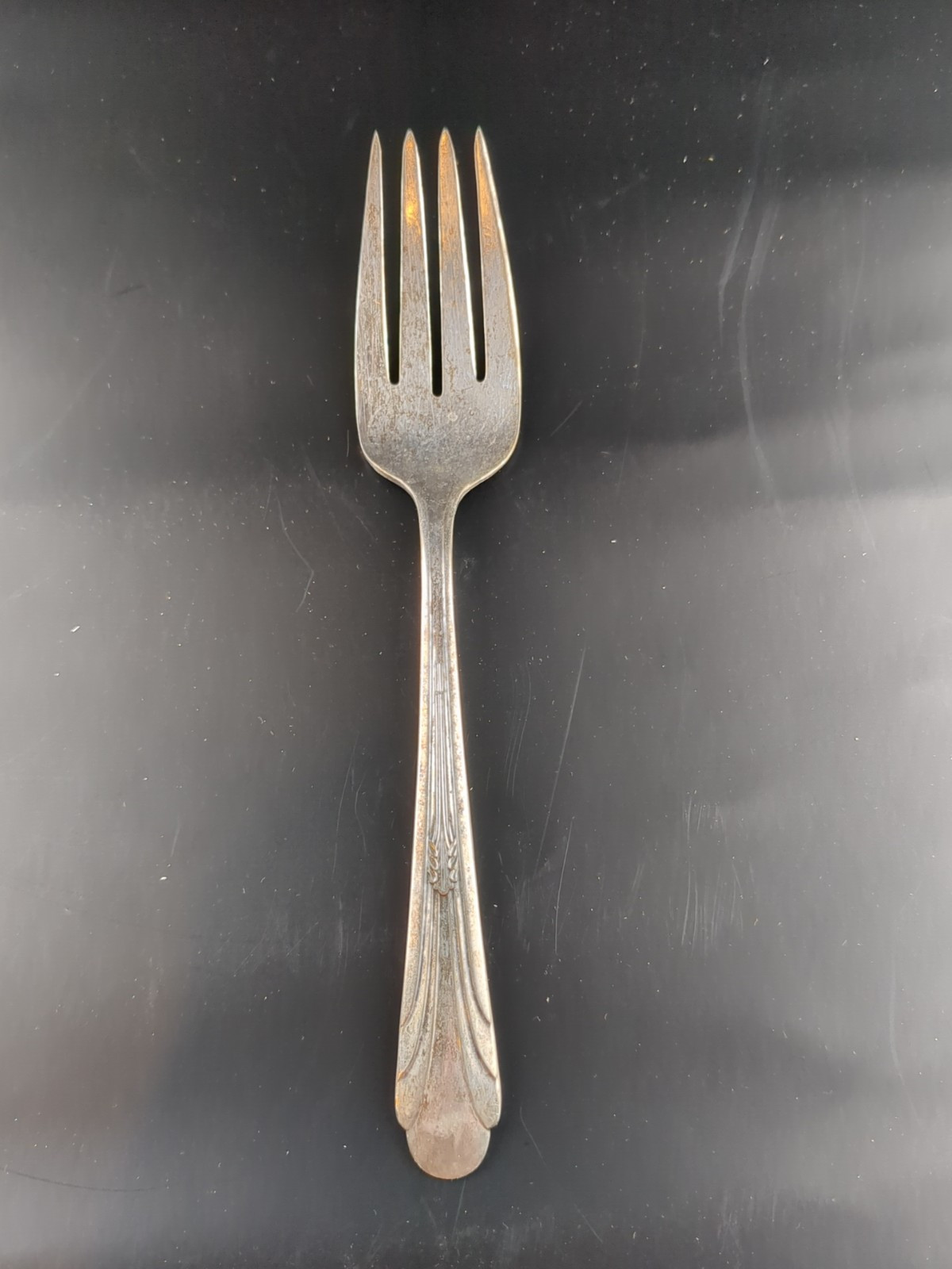 Vintage Monroe Silver Co Silverplate Silver Plate Antique Serving Fork 8 3/8″