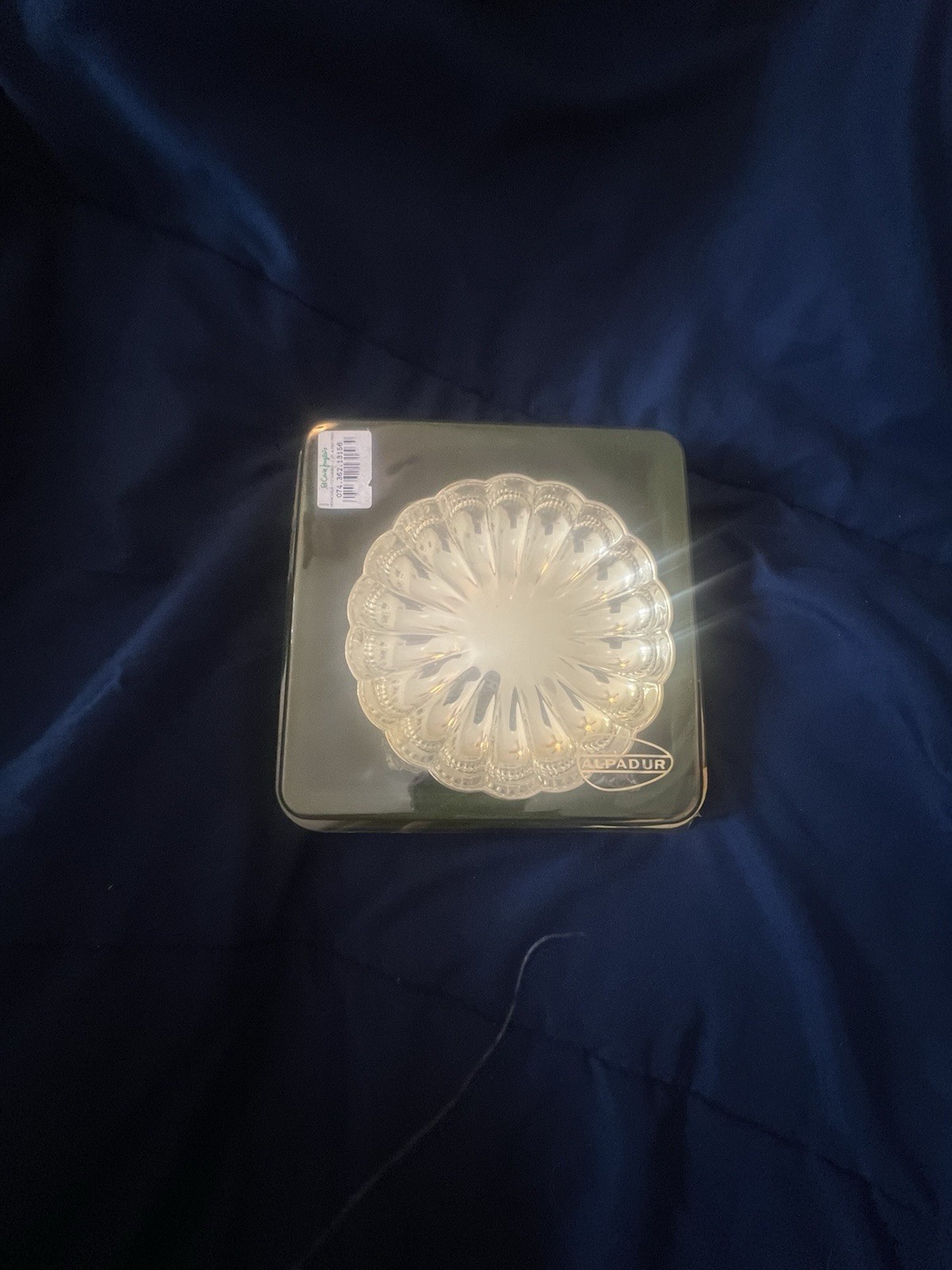 Vintage ALPADUR Silver Plate Scalloped Trinket Dish NEW in Box Made In Spain