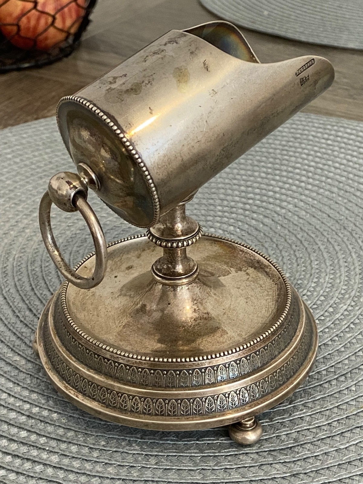 Antique Russian Silver 84 . Solid Silver Sugar Bowl by Master Lyubavin
