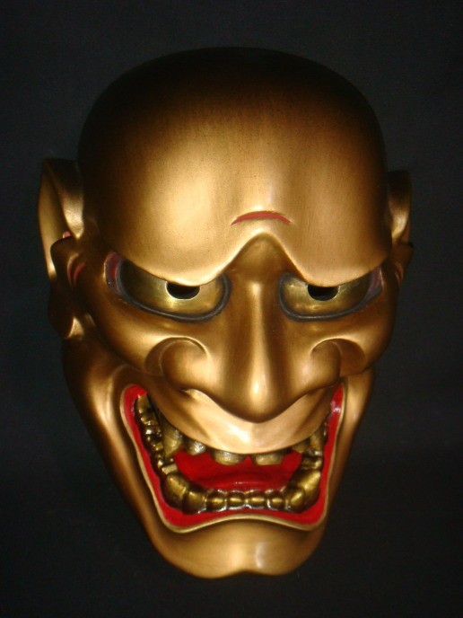 For ketsir0 狐蛇 ” Kitsune Ja ” Japanese Antique Handmade Hannya Noh Mask
