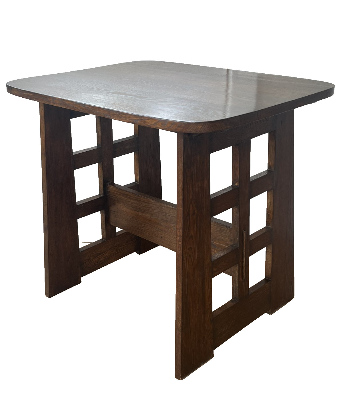 ANTIQUE ARTS & CRAFTS OAK LIBARY TABLE AFTER LIBMERT NO. 140 30″x23 5/8″x27″T