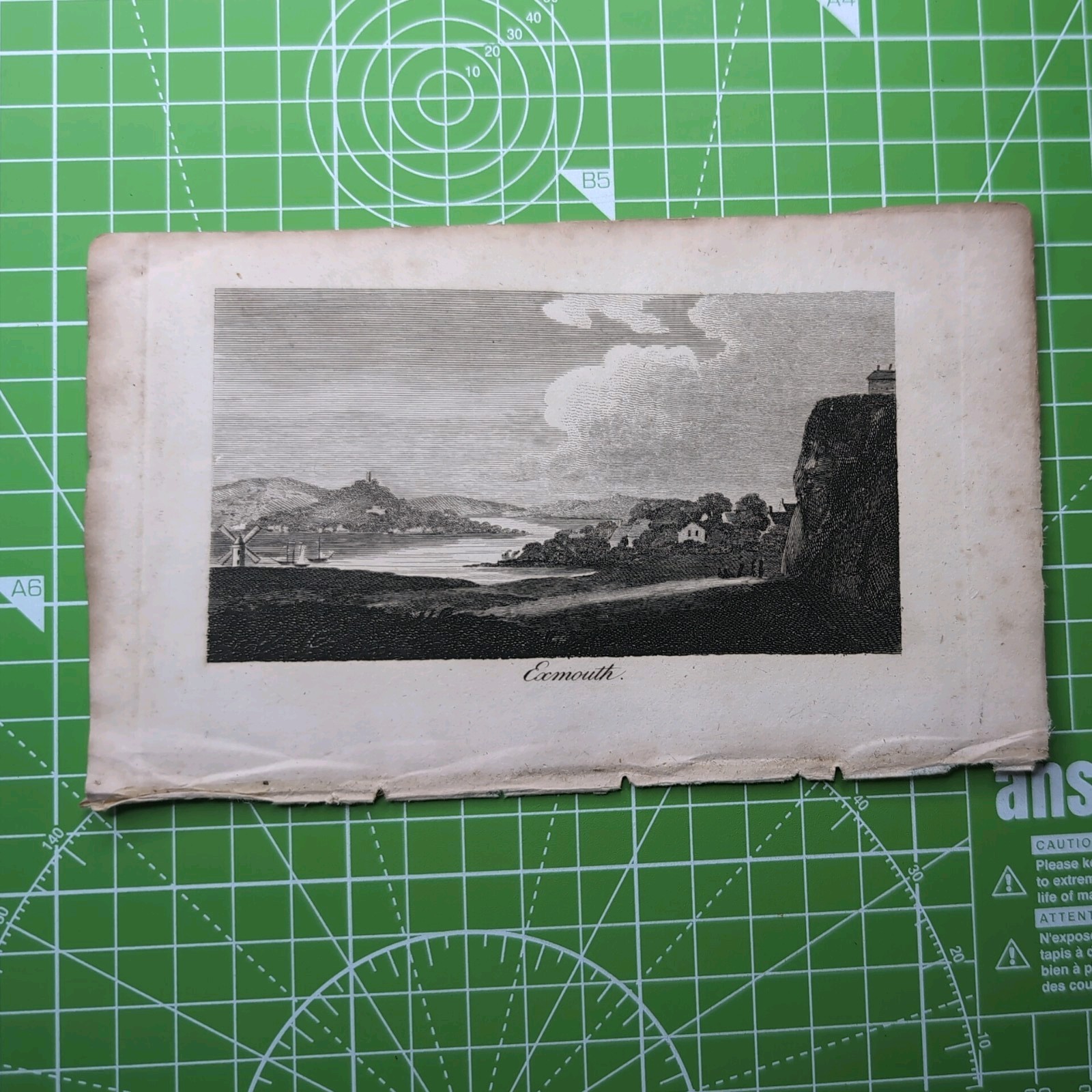 Original 1810 Engraving Of Exmouth