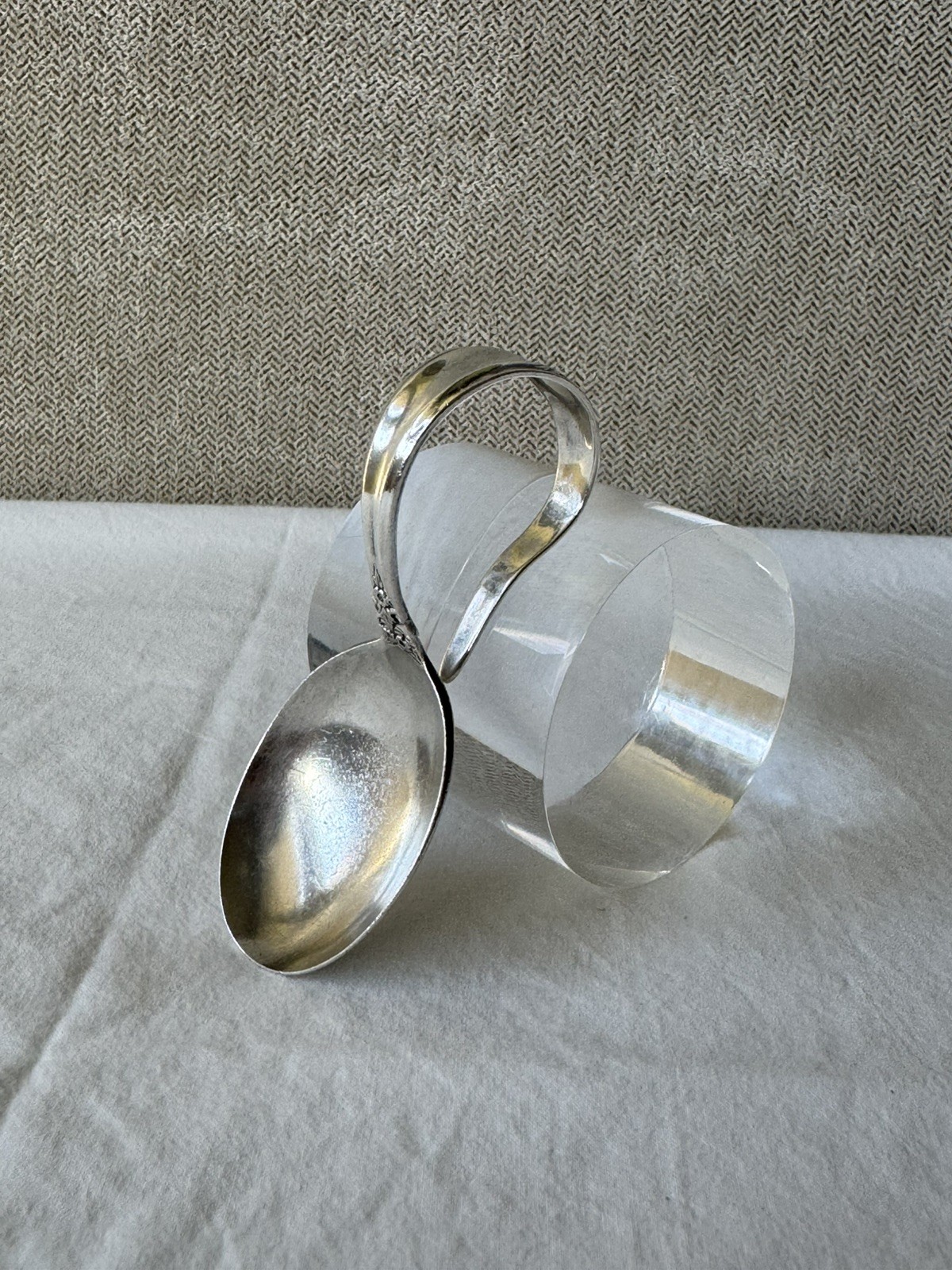 Vtg. Prelude by International Sterling Silver Bent Baby Spoon Custom Made 3 1/2″
