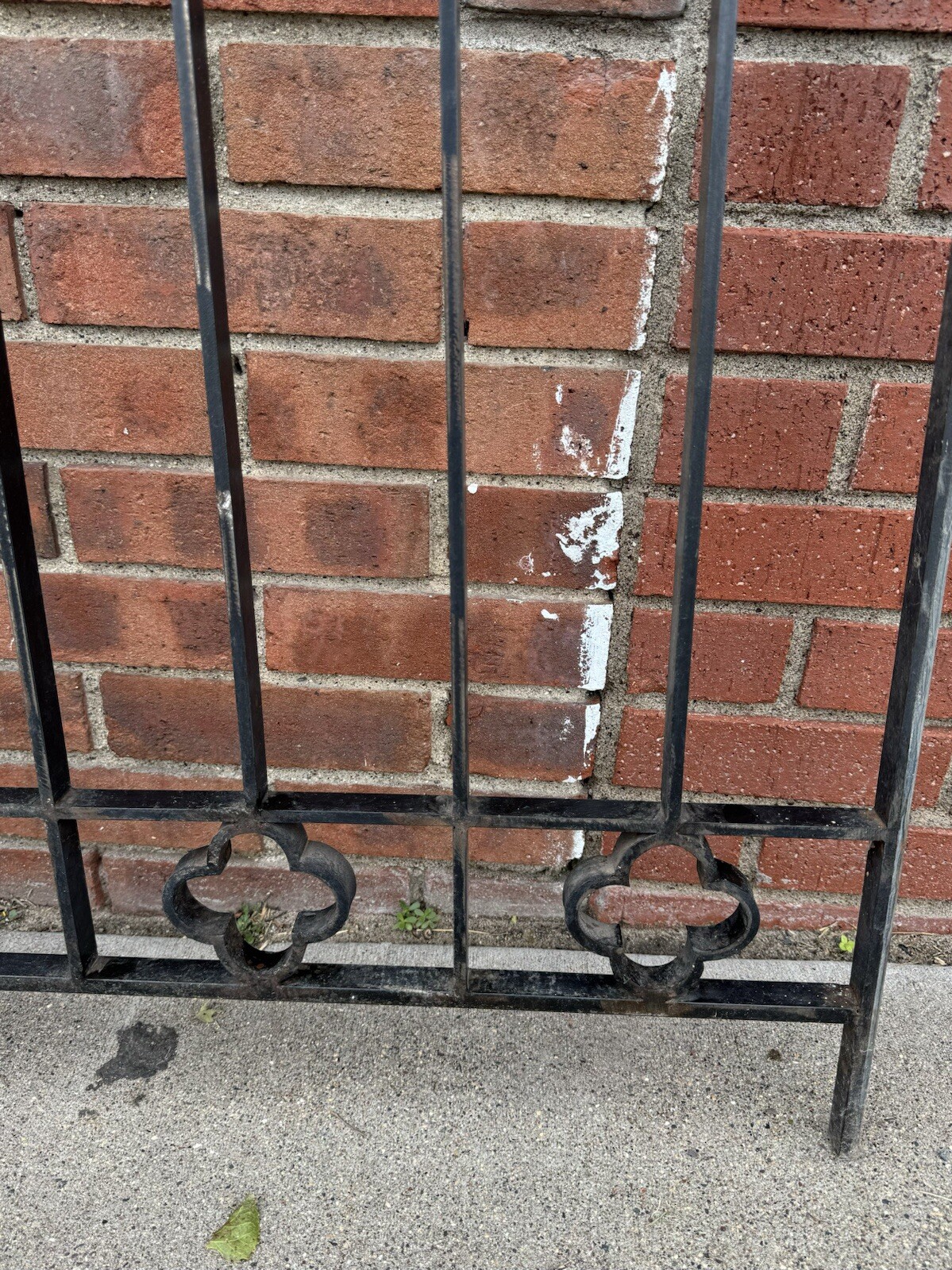 Vintage Black Wrought Iron Ecclesiastical Dove of Peace Church Railing