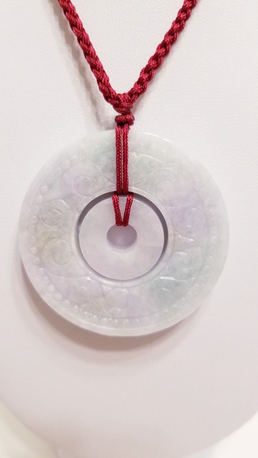Pendant,unique quality/ green white purple color in double rings(雙圈平安扣).