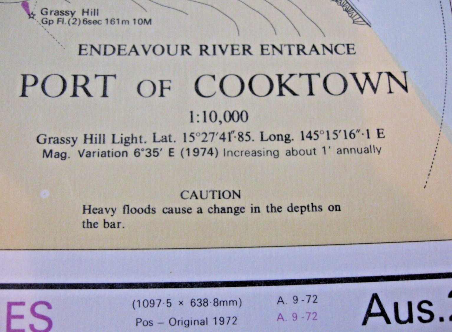 NAVIGATIONAL CHART / MAP # AUS 262 – PLANS OF CAIRNS AND COOKTOWN – AUSTRALIA