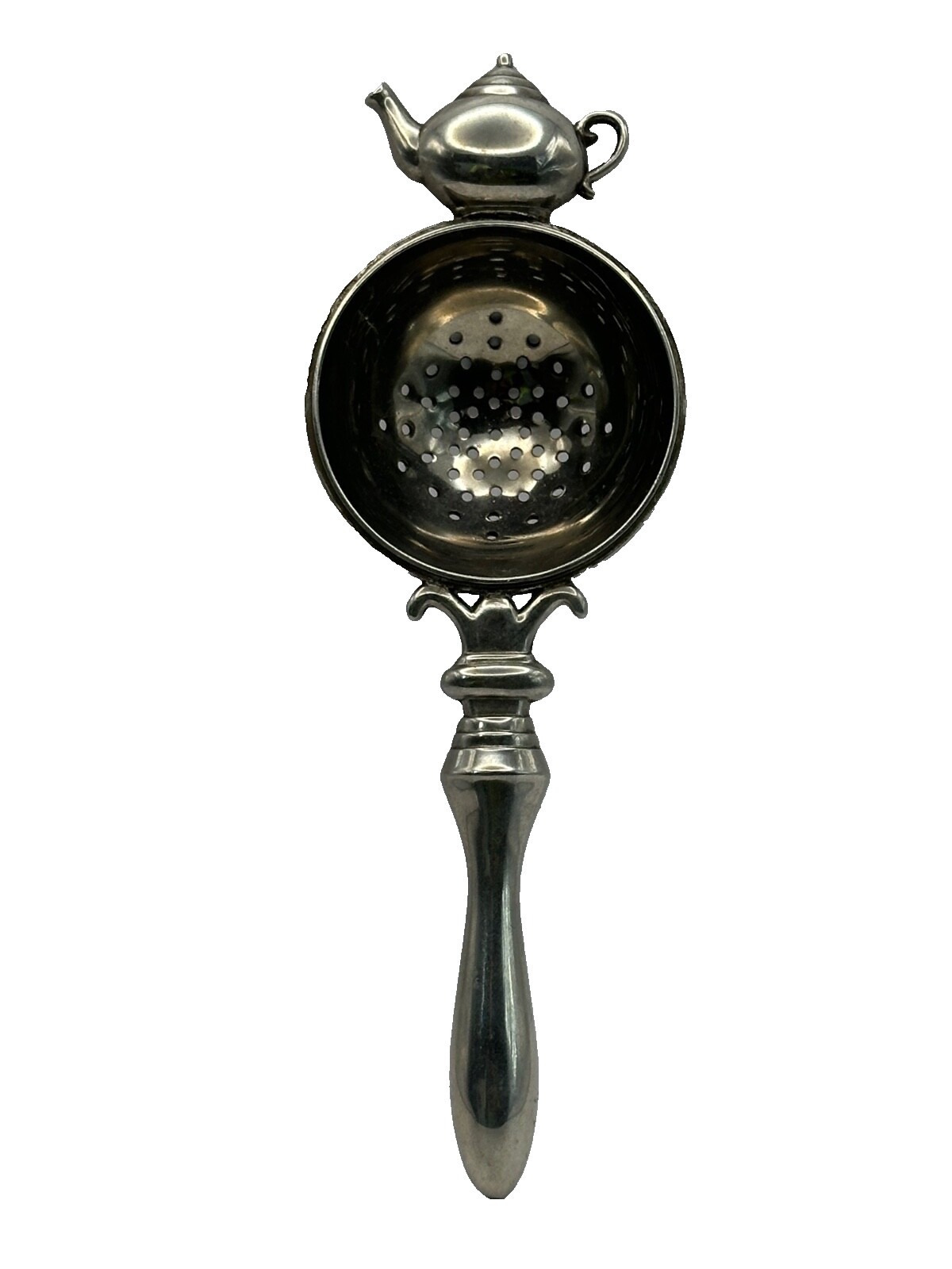 Vintage Godinger Silver Plated Tea Infuser Strainer Teapot Finial Kitchen