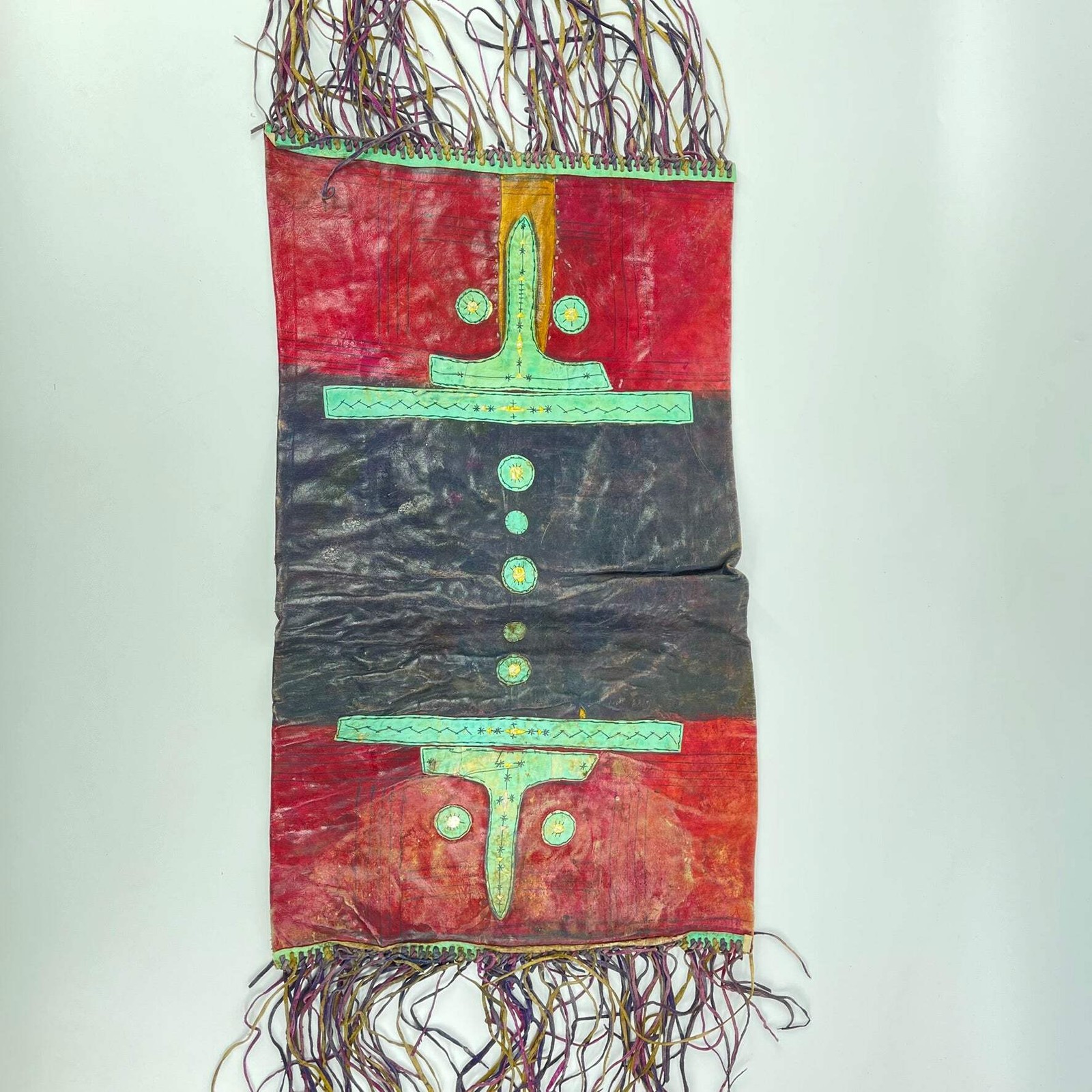 Tuareg Fringed Leather Camel Panel Mali