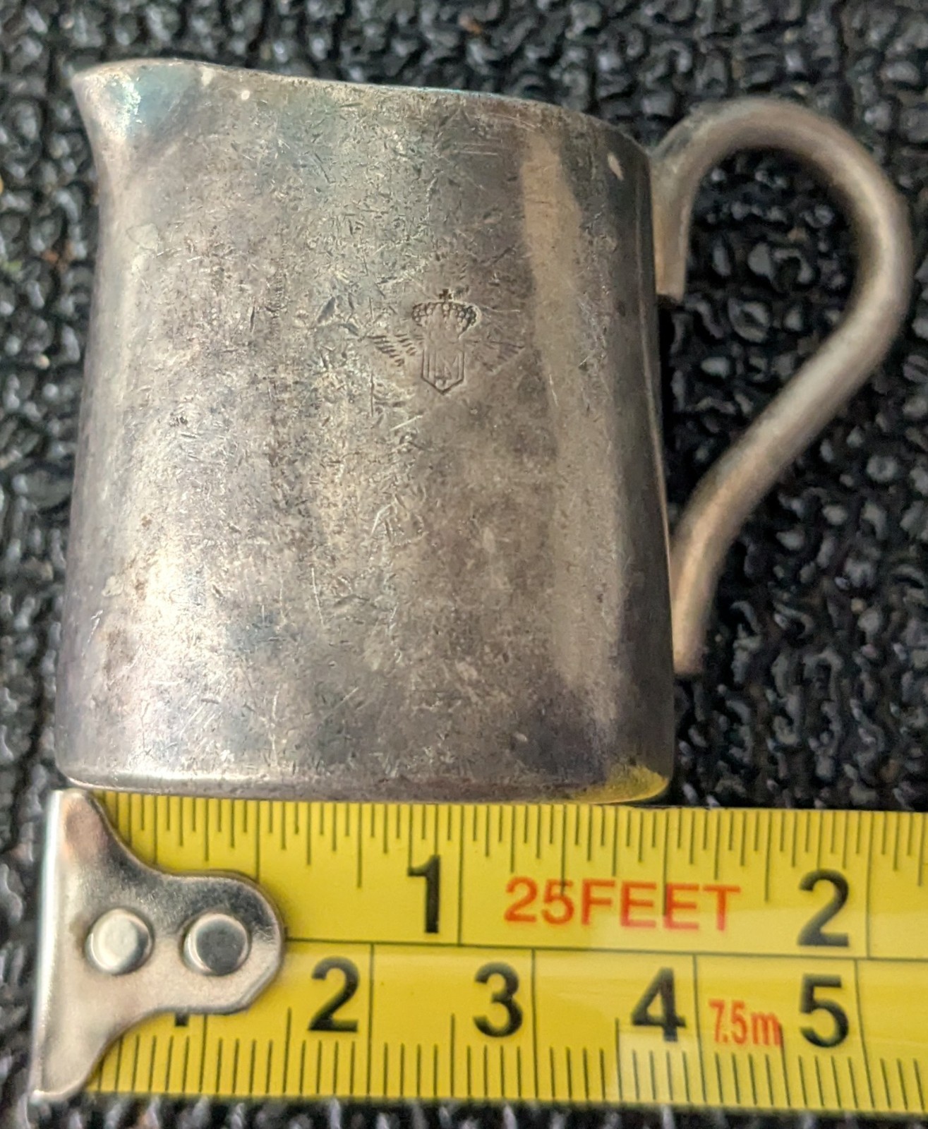Vintage GERO 90 Silverplate 1.75” Miniature Creamer Pitcher syrup German? Hotel?