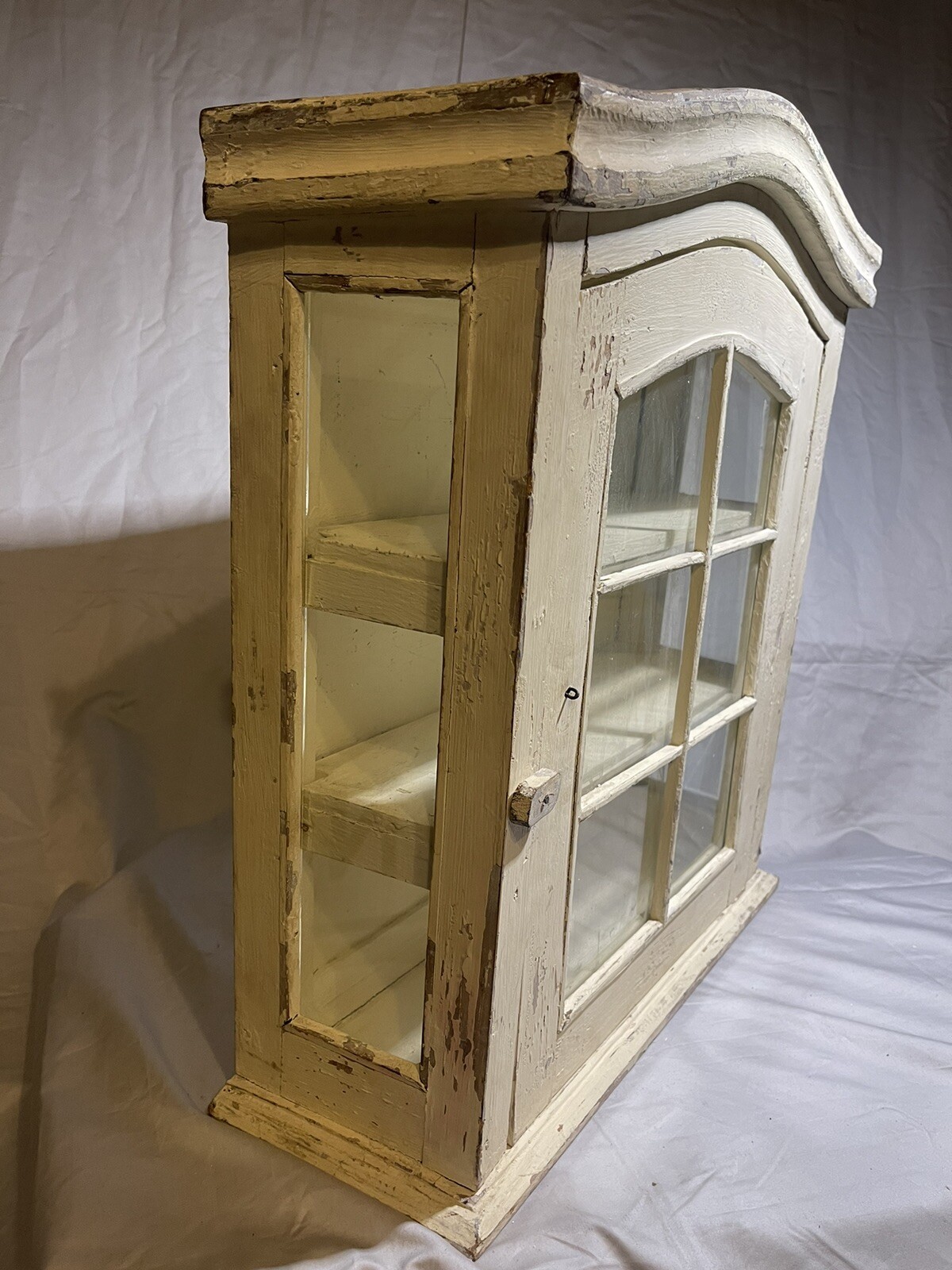 Distressed Whitewash Cabinet