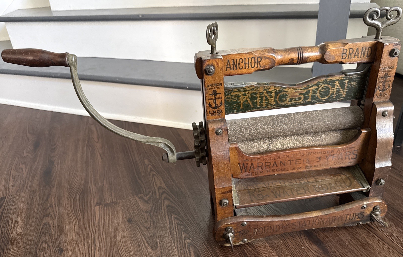 Anchor Brand No 321 Tub Mount Wringer – Erie PA – Kingston – Original Paint