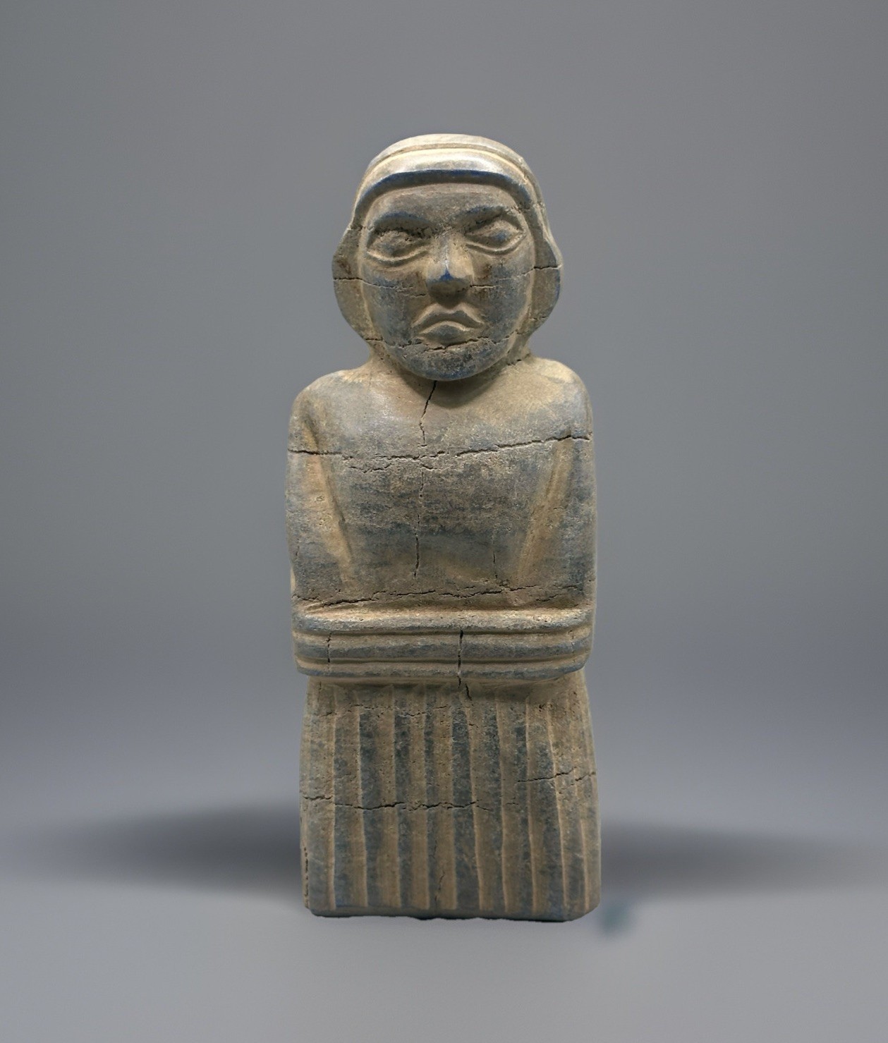 Ancient Near Eastern Intercultural Female Praised Position Lapis Lazuli Stone