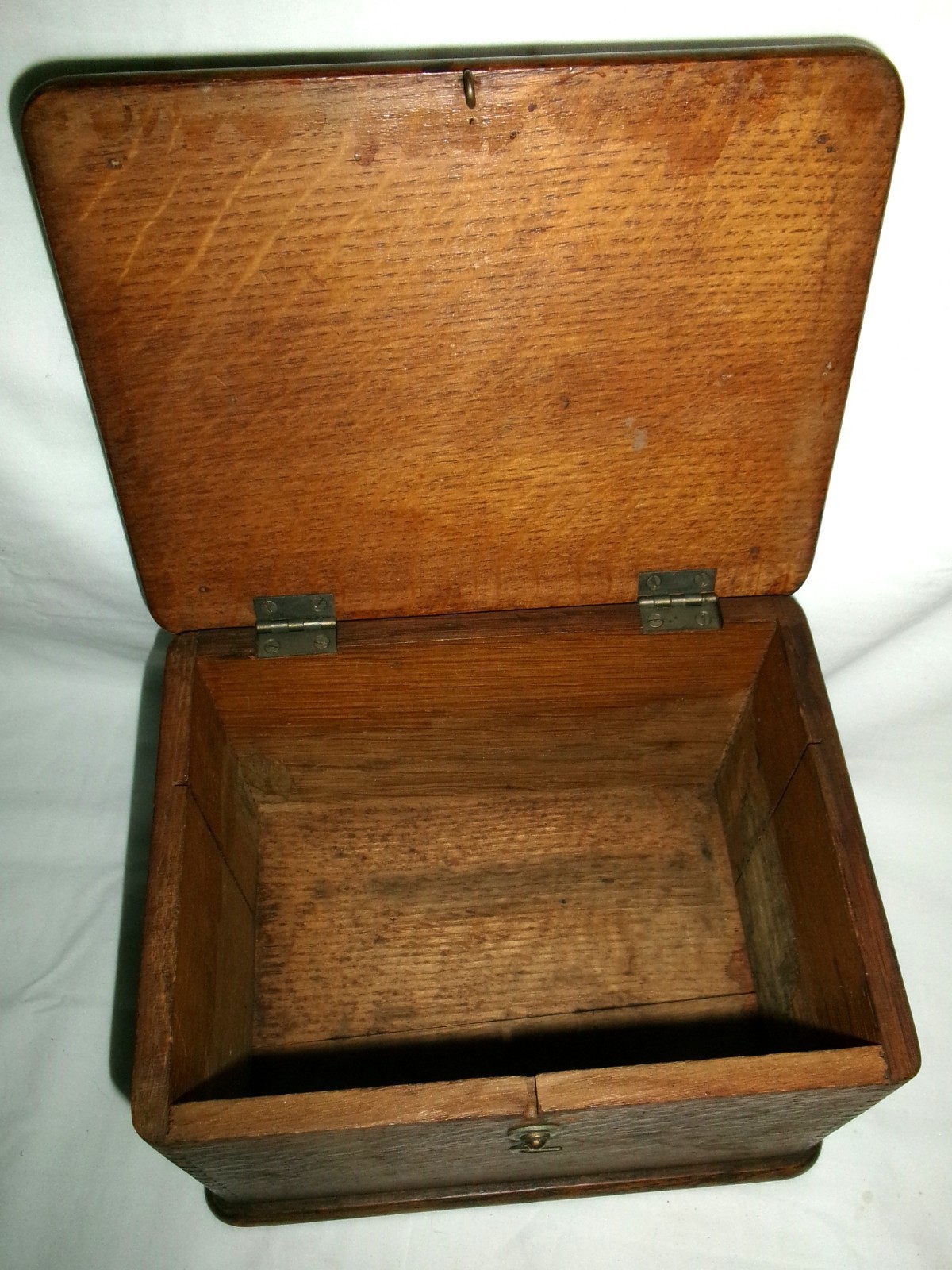 ANTIQUE PRIMITIVE WOOD DOCUMENT BOX HOME OFFICE BILLS PAPERS RECEIPTS CASH LATCH