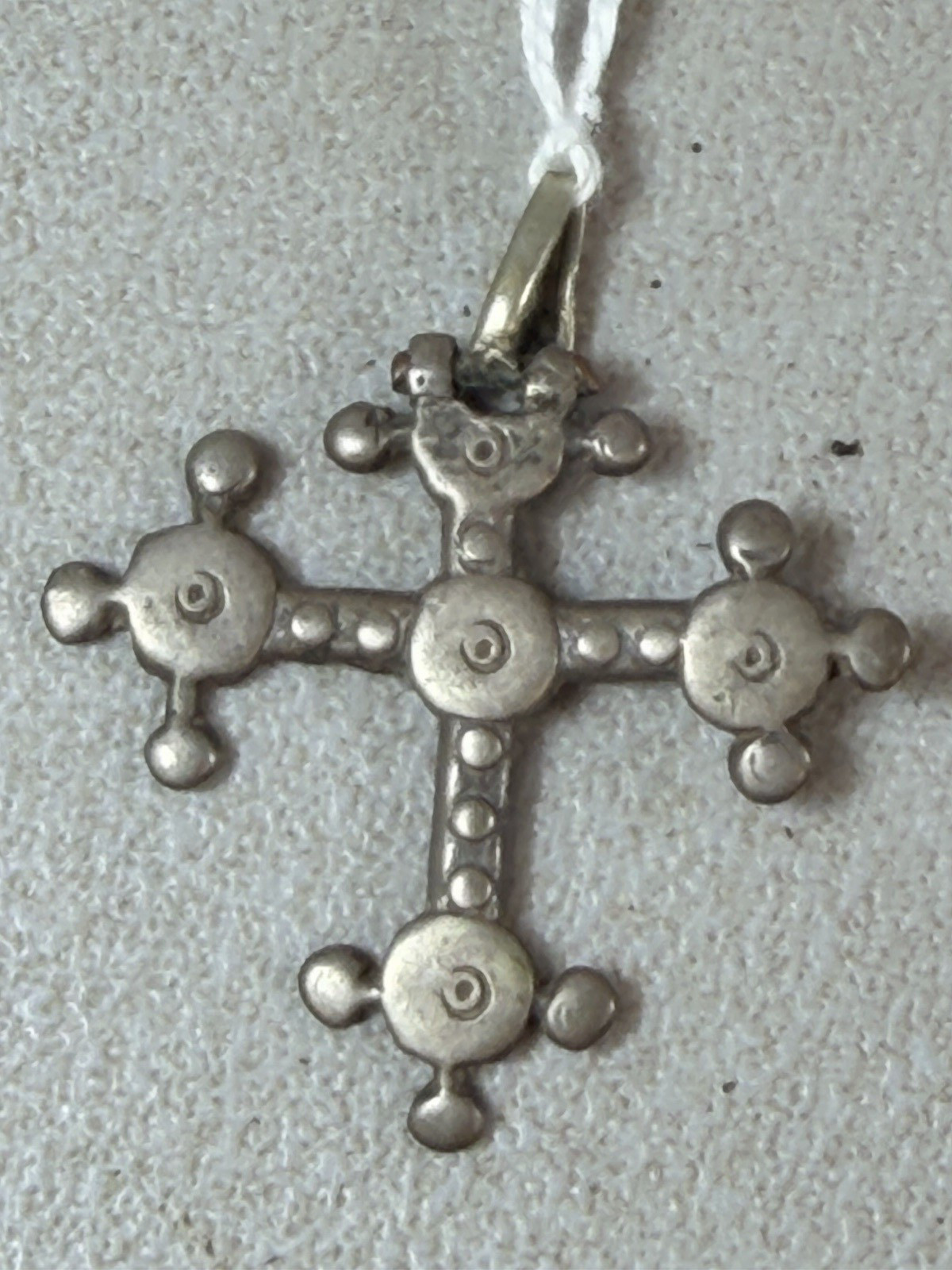 260644 – Antique Ethiopian silver Coptic Handmade Neck Cross – Ethiopia.