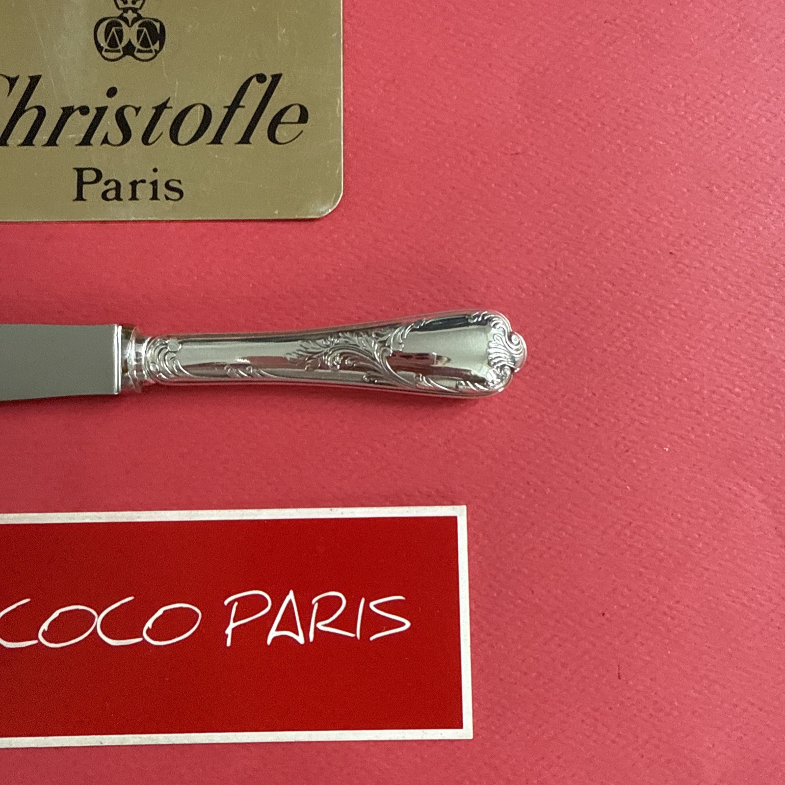 Couteau Fruits Christofle France 7 1/8in Marly Very Bel Condition Metal Silver