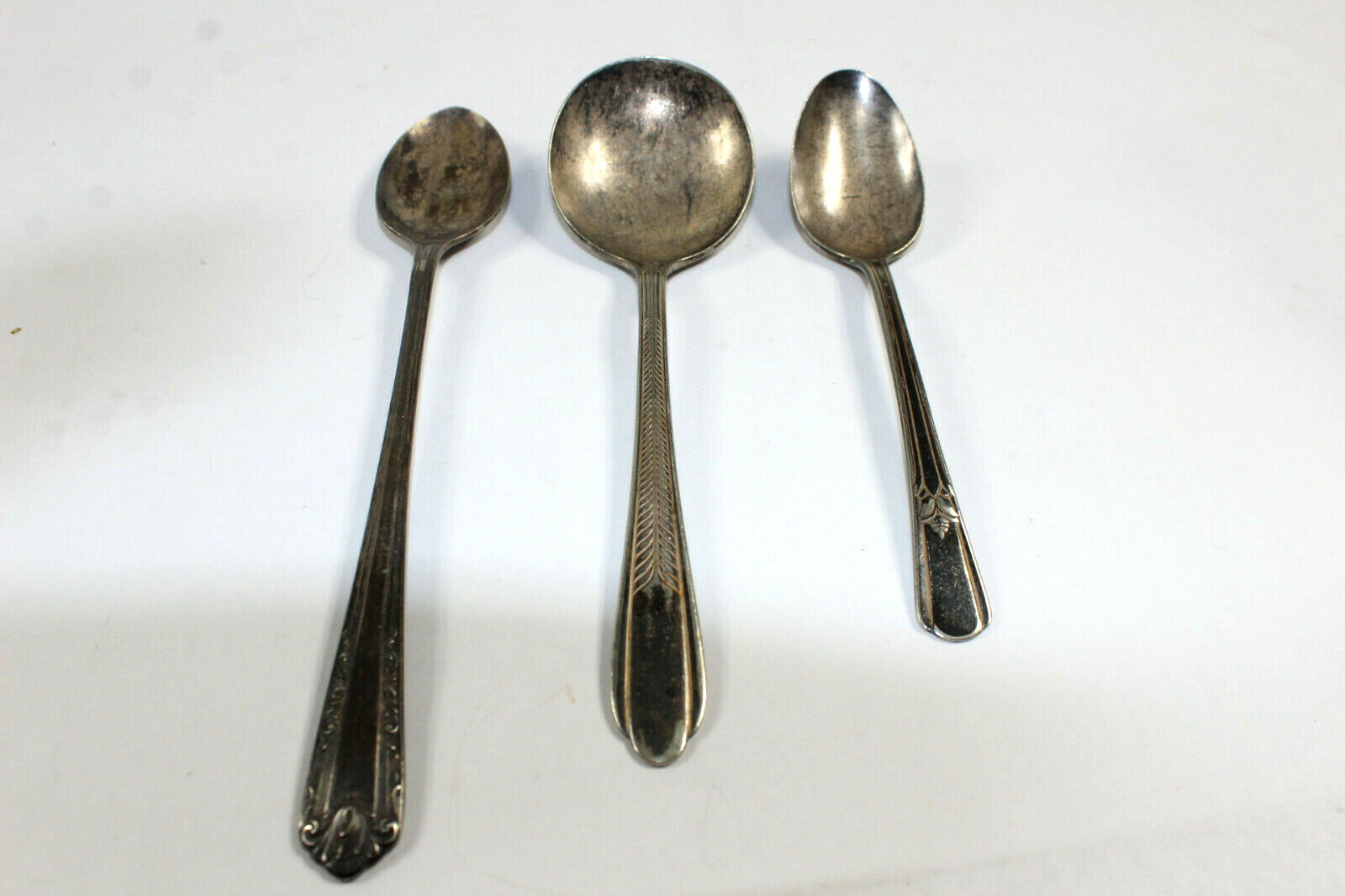 W M Rogers Spoon 6″ NSC Spoon 6.75″ Columbia (dented)Spoon 7.75″ Silver Plated