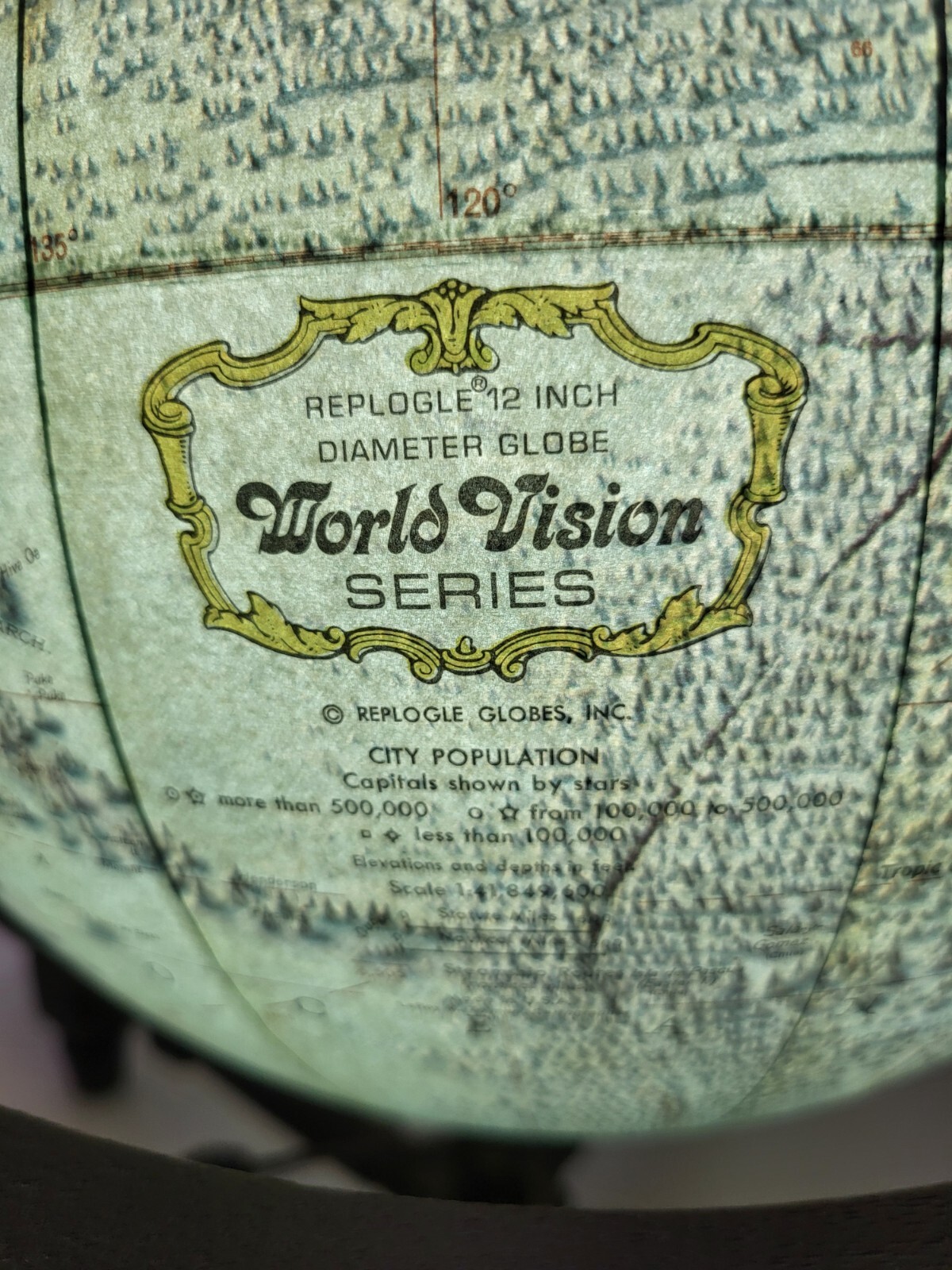Vintage Replogle 12 Inch Diameter World Premier Series Light Up Globe On Stand